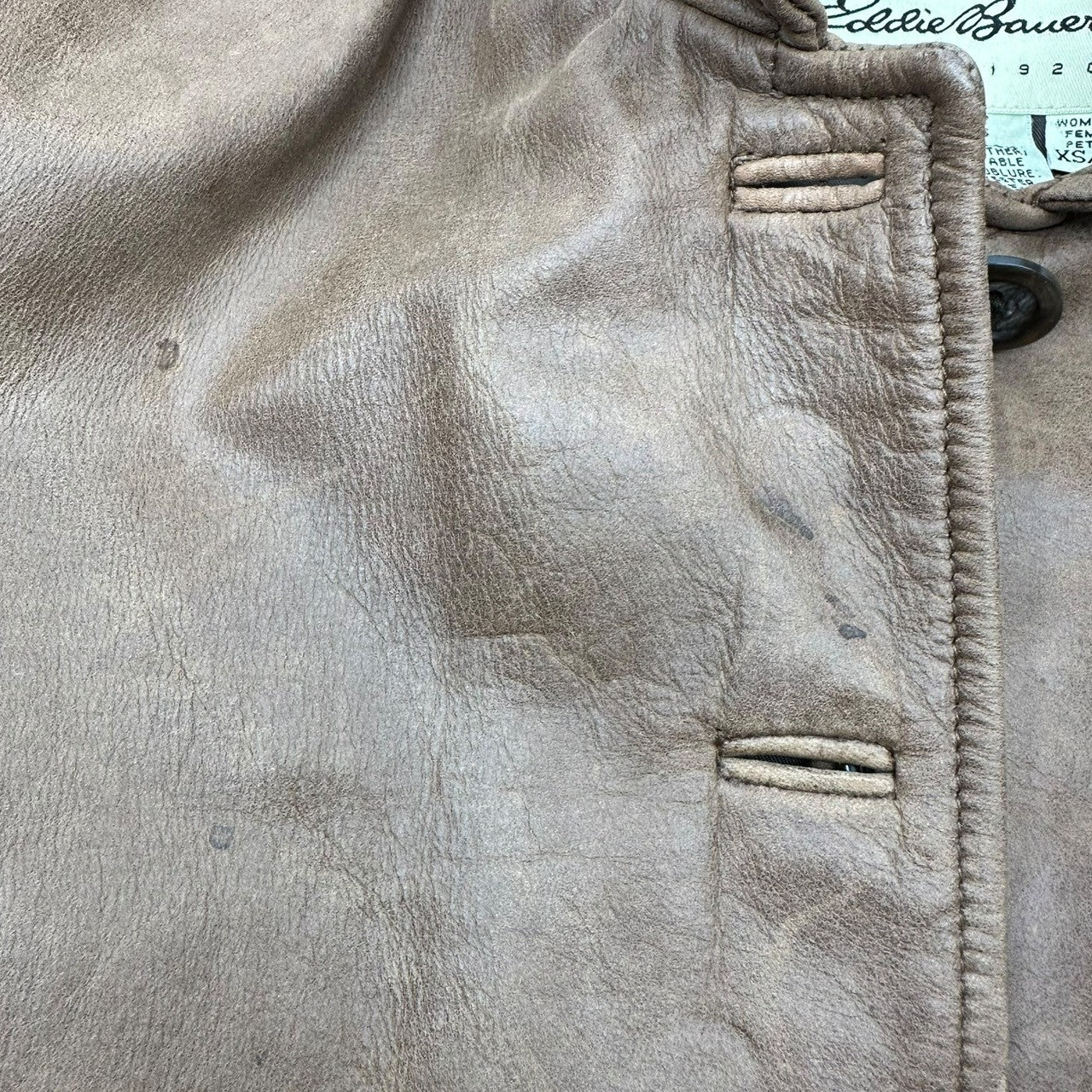 Eddie Bauer(エディーバウアー) 90’s~ Cowhide Leather Jacket カウハイド レザー ジャケット XS ブラウン 90年代~ ヴィンテージ 白タグ