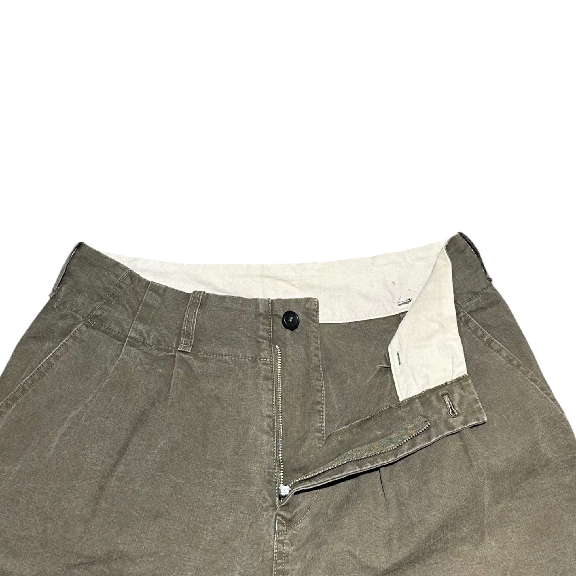 Y's(ワイズ) Wide Military Cotton Pants ワイド ミリタリー コットン パンツ YP-P12-007 3(L程度) カーキ 男性着用可