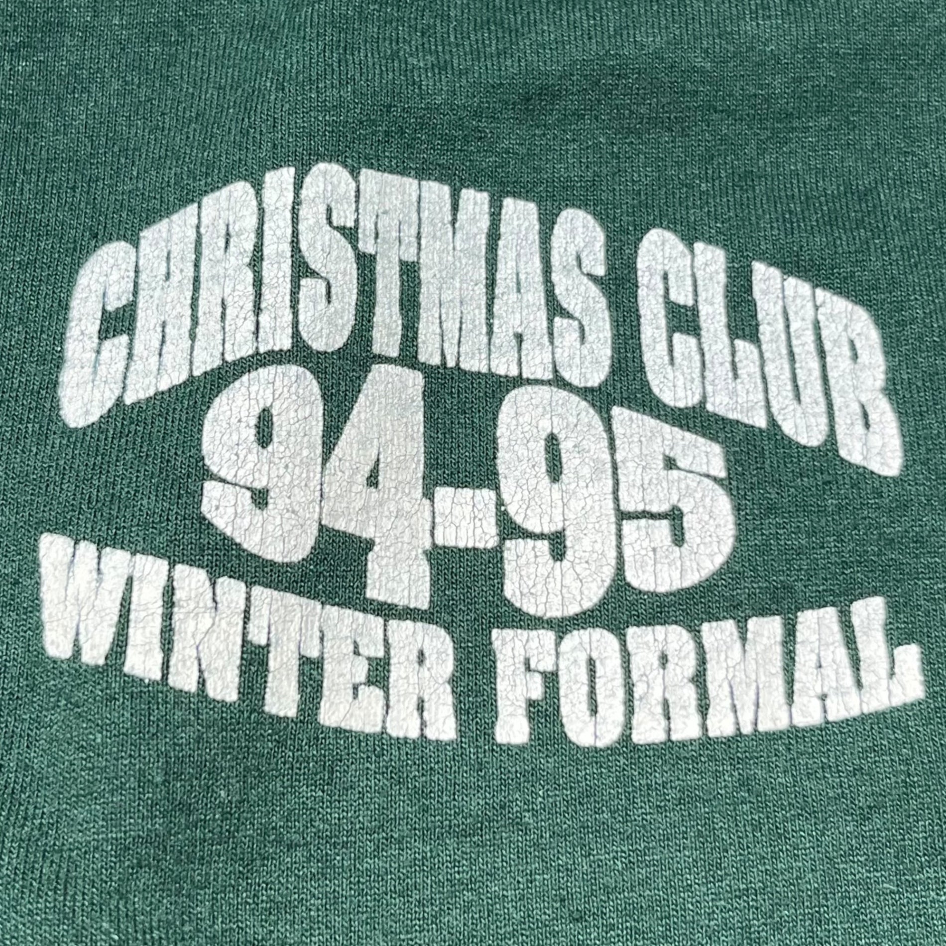 VINTAGE(ヴィンテージ) 90's CHRISMAS CLUB 94-95 T-SHIRT クリスマスクラブ Tシャツ XL グリーン