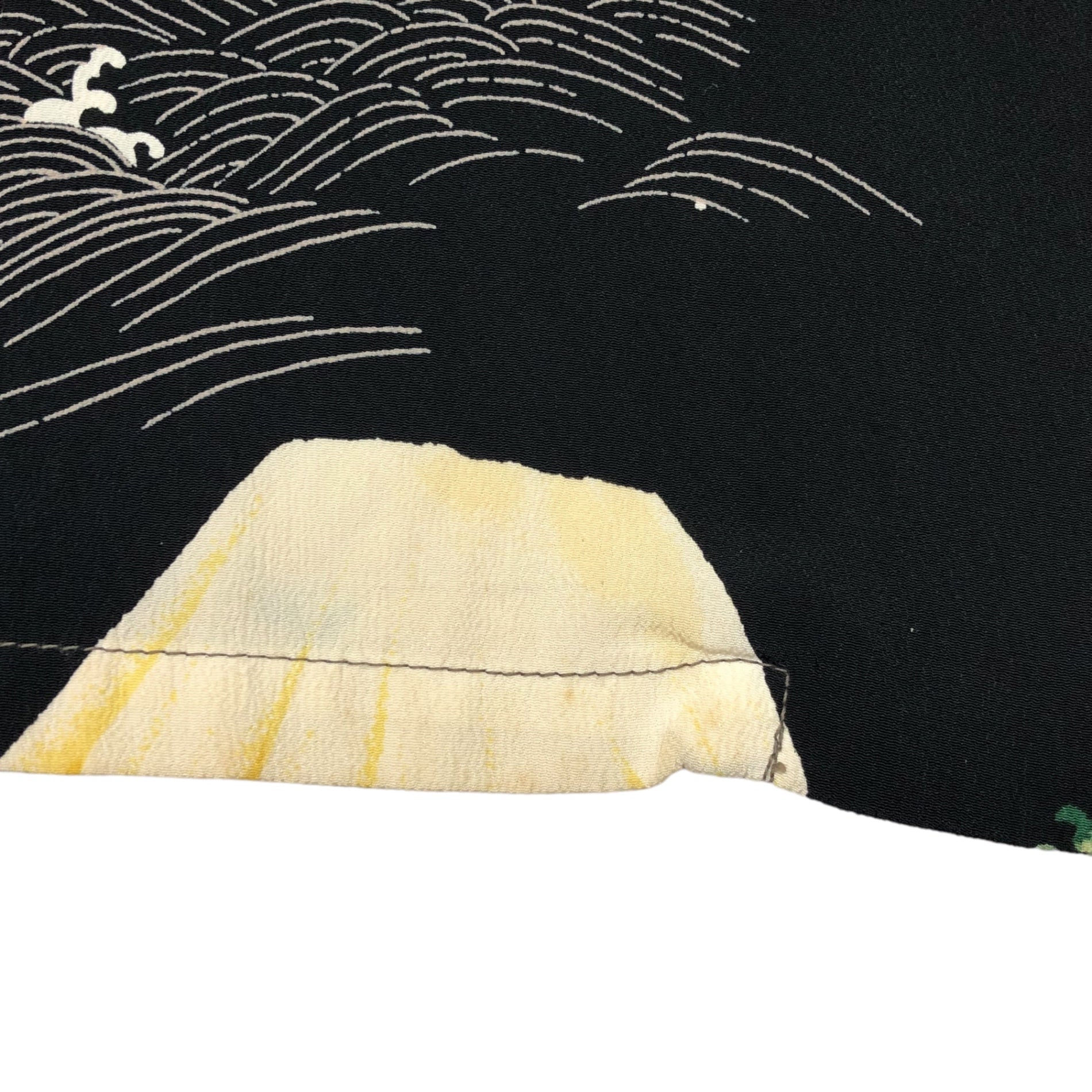 SUN SURF(サンサーフ東洋) ALOHA SACRED TREASURE SHIP 宝船 レーヨン アロハシャツ SS34175 M ブラック×イエロー 半袖