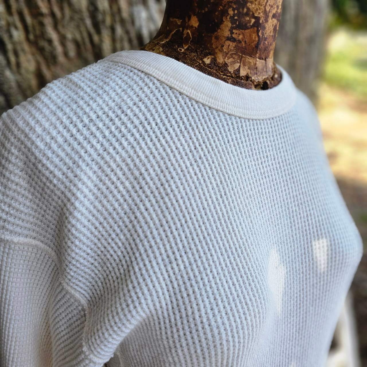 VINTAGE(ヴィンテージ) 60's Healthknit thermal shirt underwear コットン サーマルロングスリーブシャツ アンダーウェア L(42~44) ホワイト