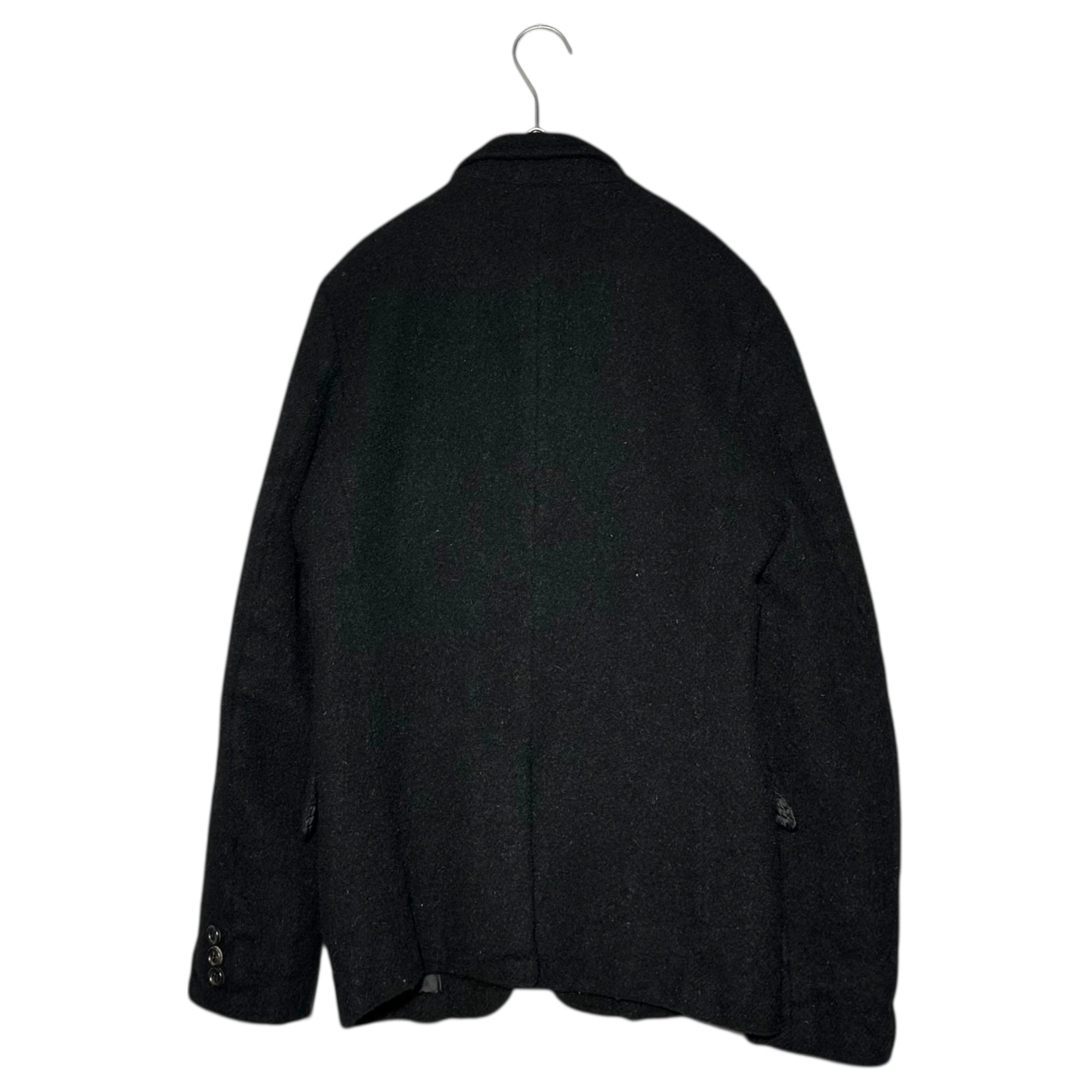 COMME des GARCONS HOMME(コムデギャルソンオム) 09AW Wool Fulled 2B Tailored Jacket ウール 縮絨 2B テーラード ジャケット HD-J037 XS ブラック AD2009