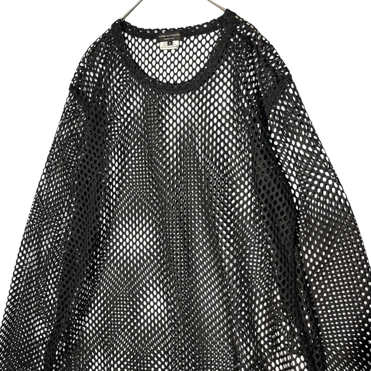COMME des GARCONS HOMME PLUS(コムデギャルソンオムプリュス) 19AW Finding Beauty in the Dark期 Mesh long length pullover cut and sew メッシュ ロング丈 プルオーバー カットソー PD-T051 M ブラック AD2019