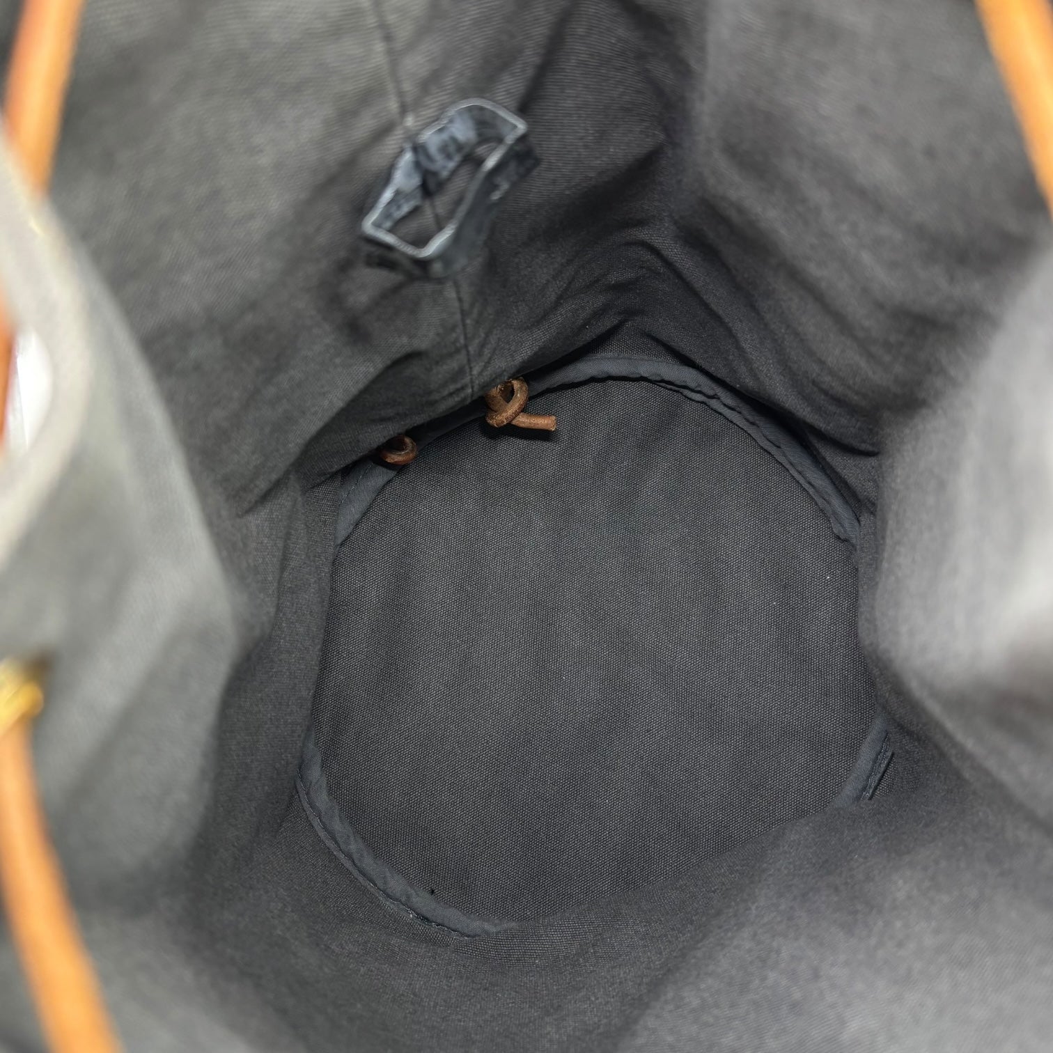 HERMES(エルメス) Polochon Mimir Drawstring Knapsack Shoulder Bag ポロションミミル 巾着 ナップサック ショルダー バッグ グレー×ブラウン