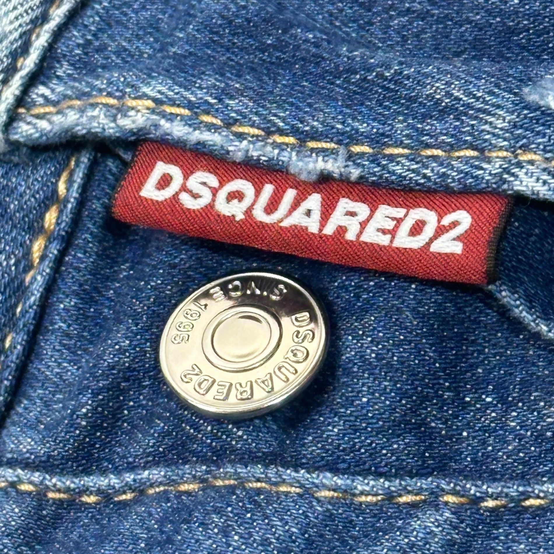 DSQUARED2(ディースクエアード) 19SS Squared Crotch Short スクエア クロッチ ショート S74MU0520 50(L程度) インディゴ デニム ハーフ パンツ ペンキ ダメージ加工 ショーツ