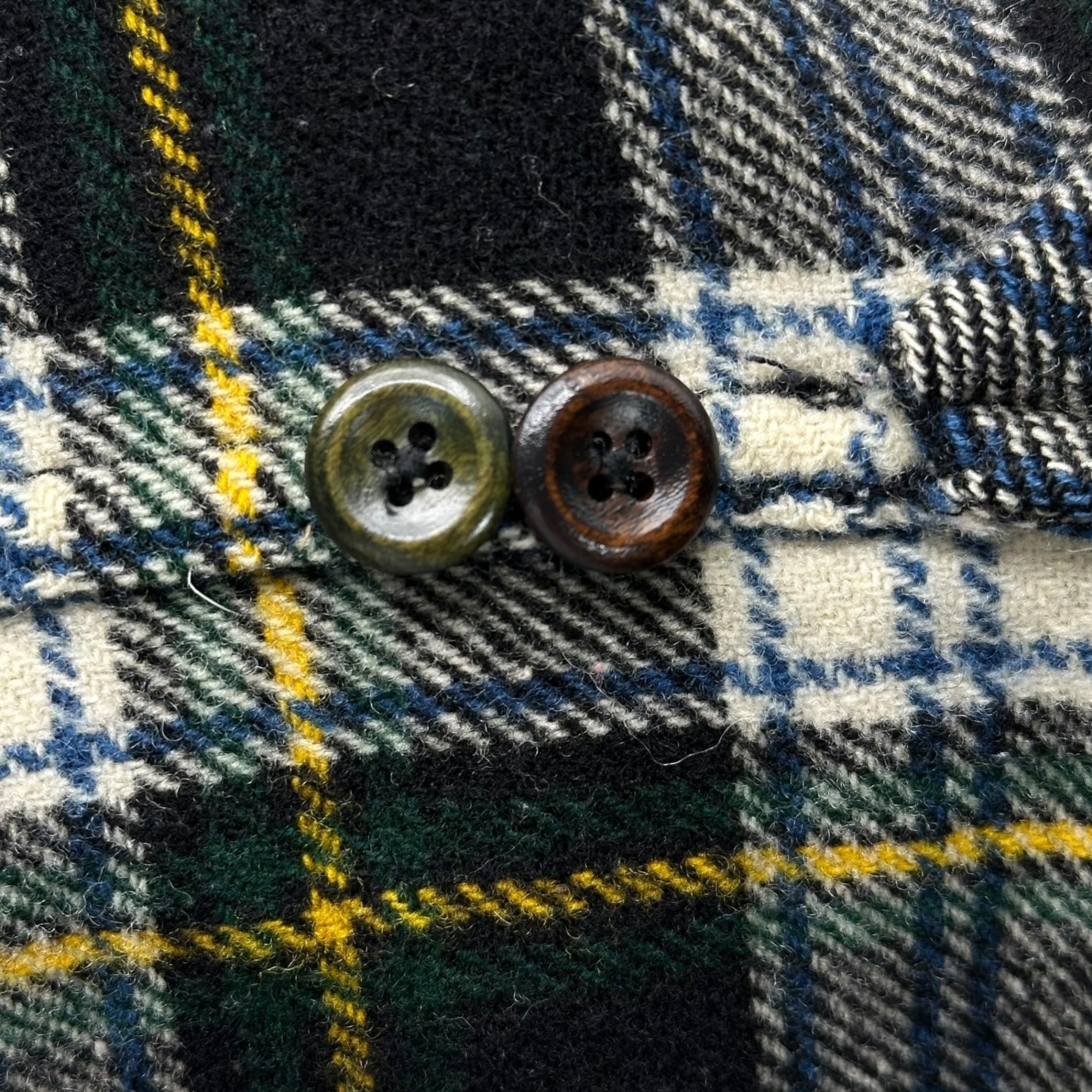 RRL(ダブルアールエル) Tartan Check Elbow Patch Wool Flannel Shirt タータンチェック エルボーパッチ ウール フランネル シャツ M ネイビー×グリーン ネルシャツ