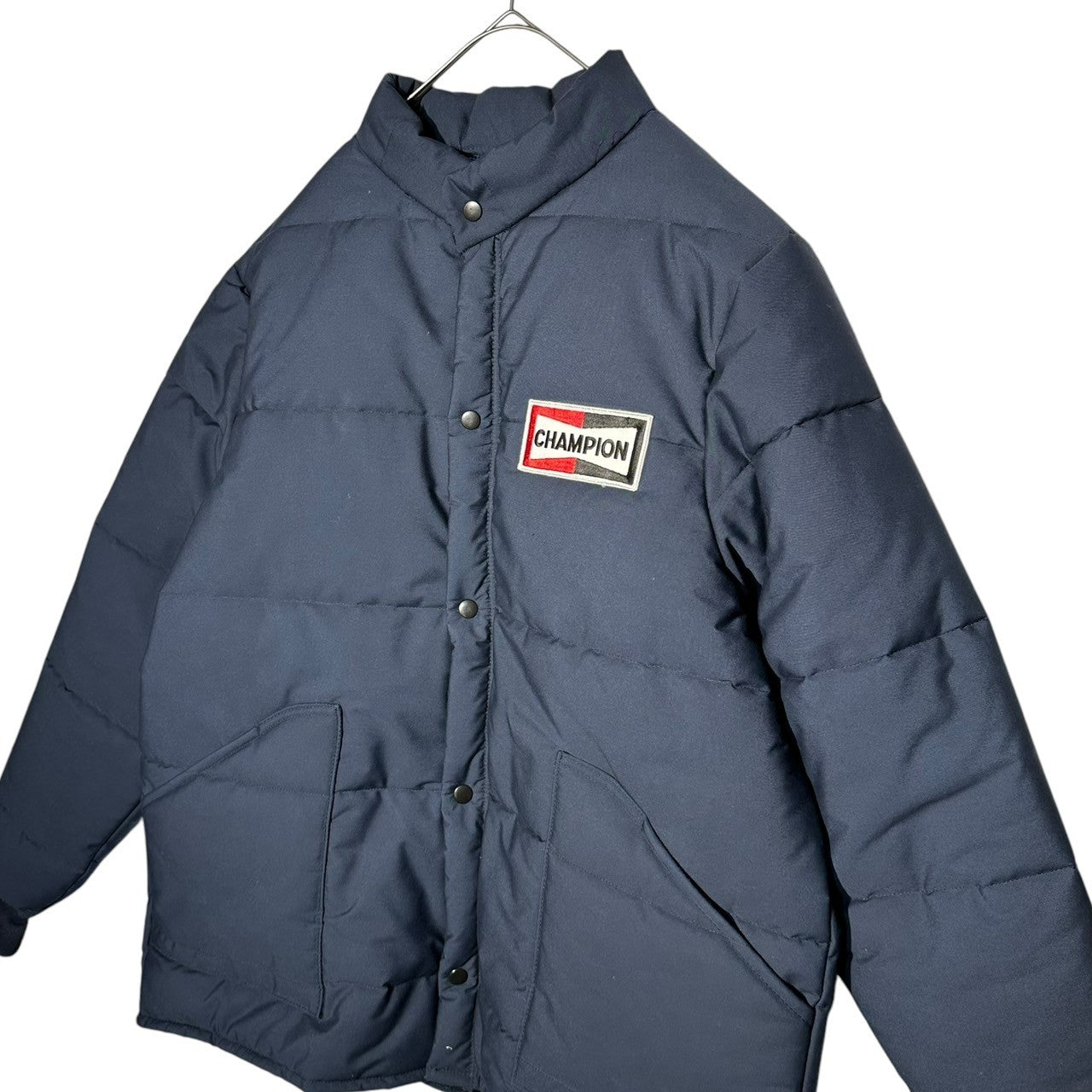 SNAP’N’WEAR(スナップンウェア) CHAMPION Patch Cotton Racing Jacket チャンピオン ワッペン 中綿 レーシング ジャケット L ネイビー