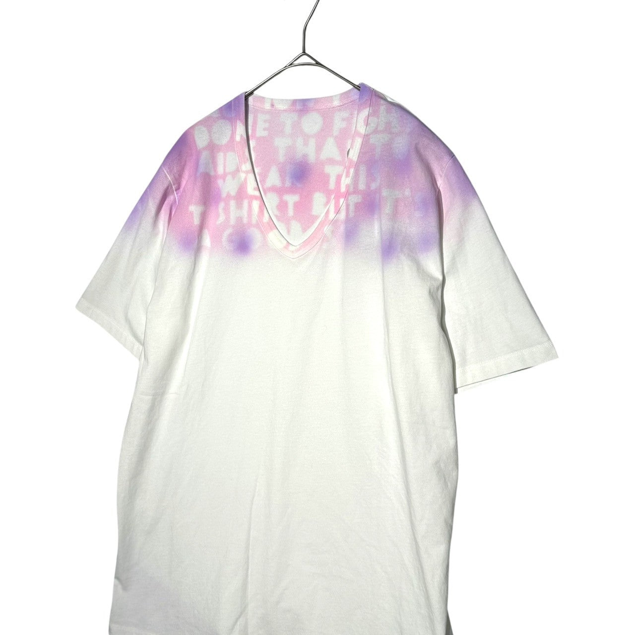 MAISON MARGIELA(メゾンマルジェラ) 19SS AIDS Charity Tee エイズ Tシャツ S30GJ0007 L ホワイト×パープル 半袖