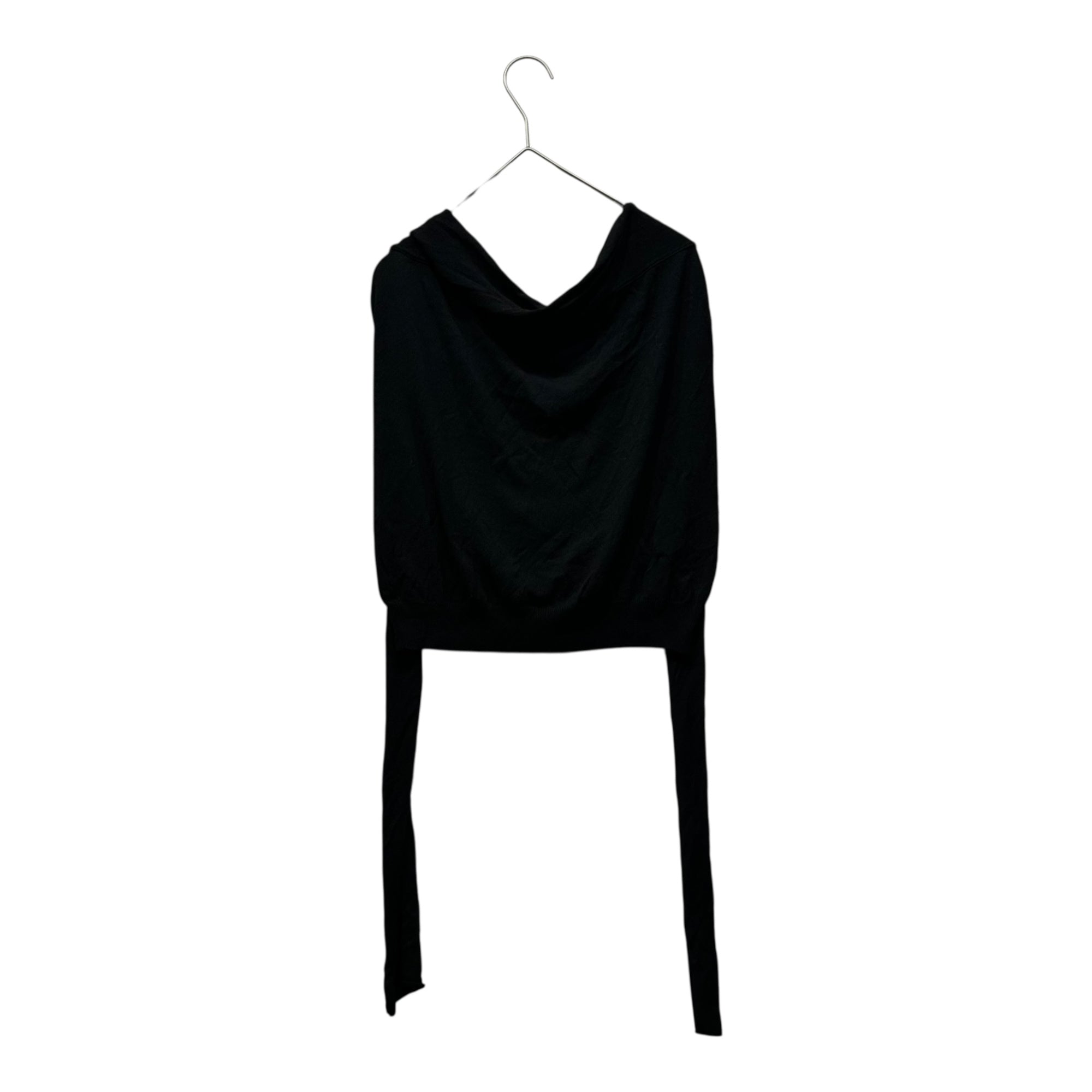 YOHJI YAMAMOTO+NOIR(ヨウジヤマモトプリュスノアール) Halter Neck Silk Knit Top ホルター ネック シルク ニット トップ NE-K22-450 3 ブラック
