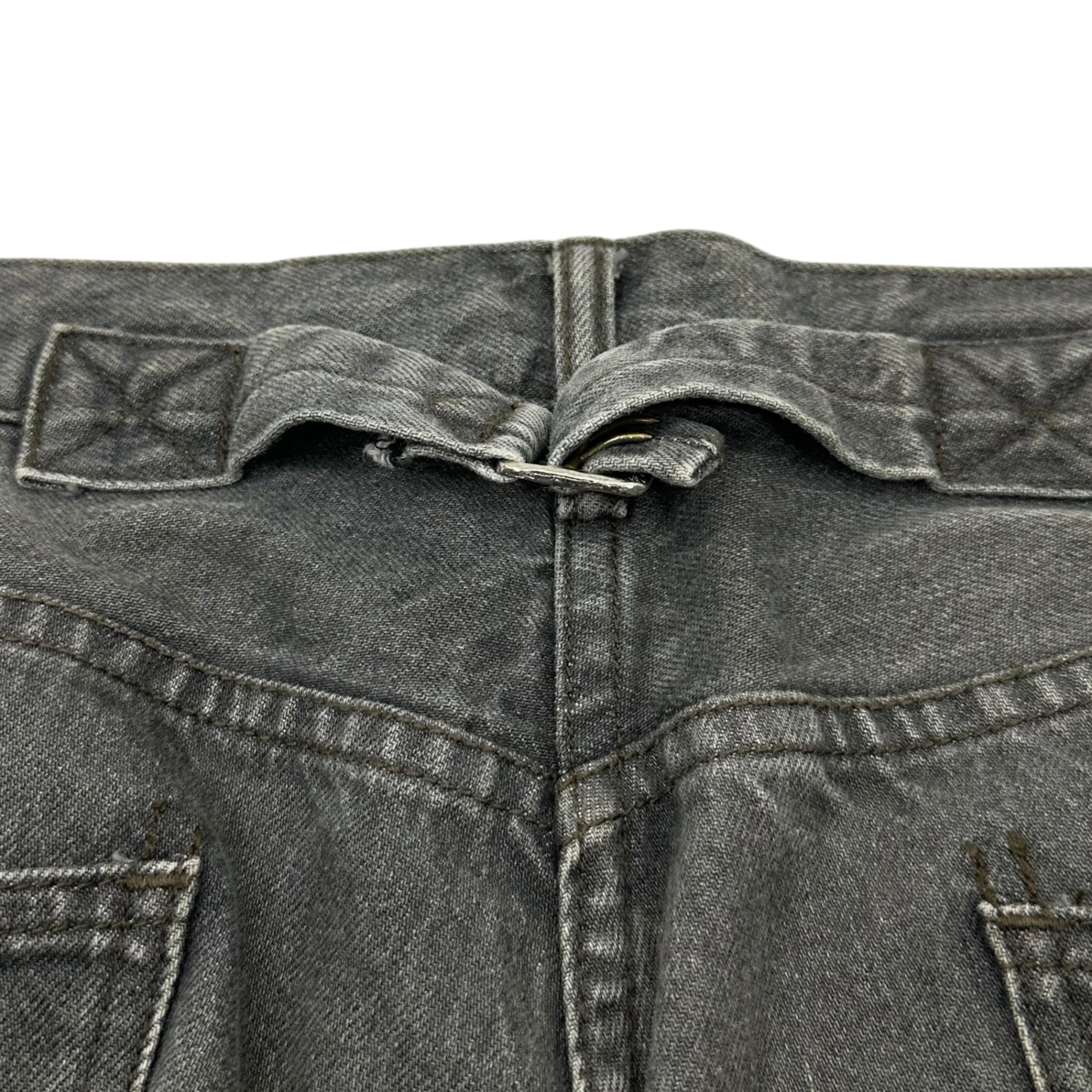 TENDERLOIN(テンダーロイン) Vintage Finish Cinchback Straight Black Denim Pants ヴィンテージ加工 シンチバック ストレート ブラックデニム パンツ 34 ブラック