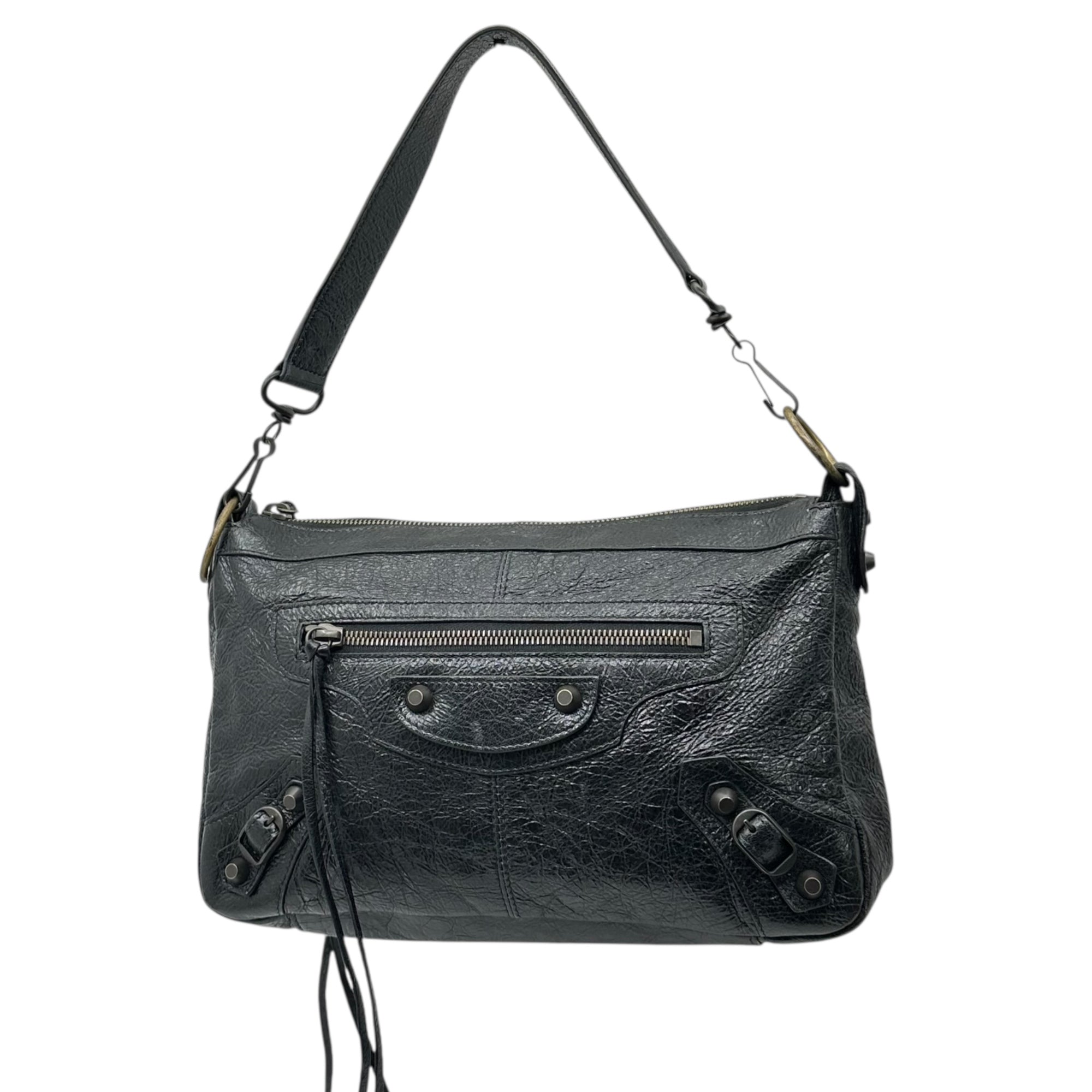 BALENCIAGA(バレンシアガ) LE CITY SMALL BAG シティ スモール レザー バッグ ブラック ワン ショルダー 肩掛け