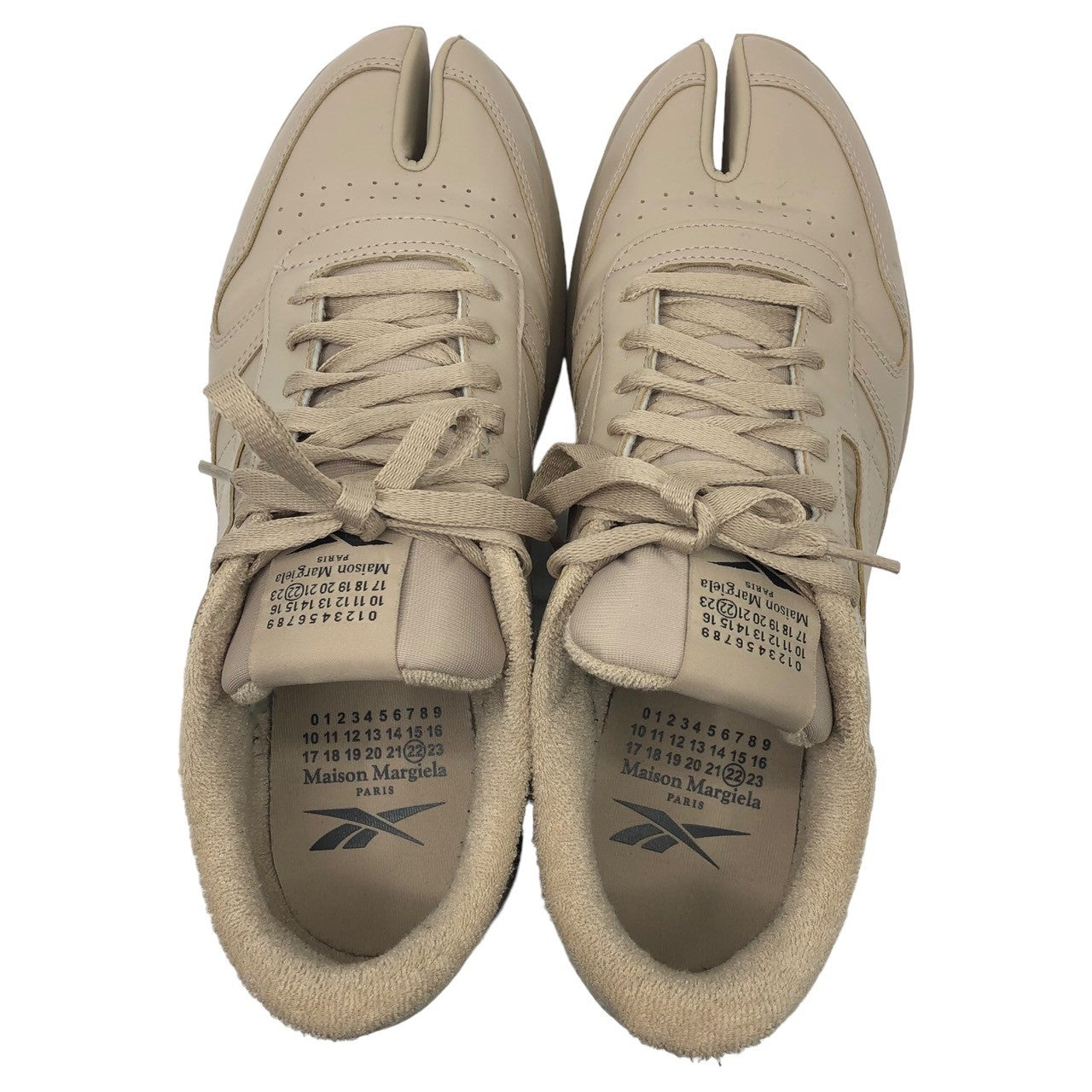 MAISON MARGIELA×Reebok(メゾンマルジェラ×リーボック) PROJECT 0 CL TABI SNEAKER 足袋 スニーカー GX5141 S57WS0426 29cm ベージュ タビ ローカット コラボ