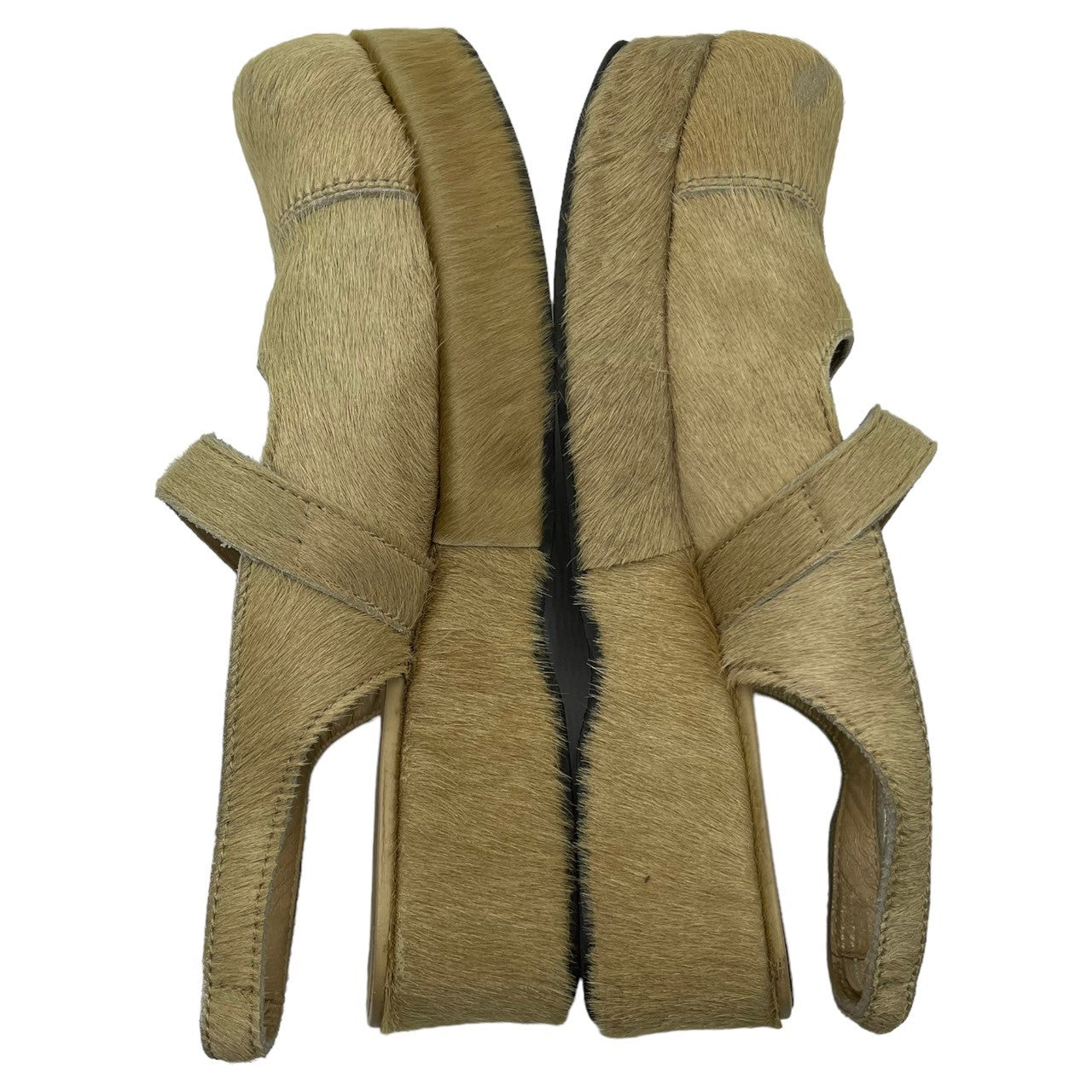 tricot COMME des GARCONS(トリココムデギャルソン) Harako sabo sandals ハラコ サボ サンダル SIZE 25.0程度(メンズ着用可能) アイボリー スレ、使用感、キズ有