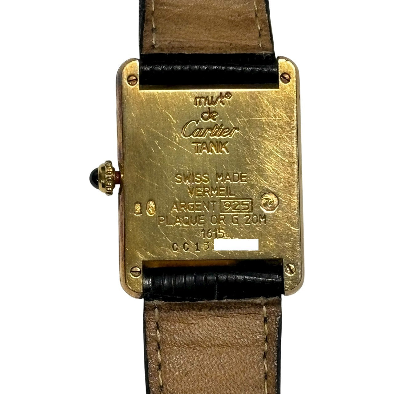 Cartier(カルティエ) 1996~1998's Vintage Must Tank LM ヴィンテージ マスト タンク LM 腕時計 Ref.1615 LM(23x30mm) ホワイト×ゴールド 90年代 90's CC13**** クオーツ