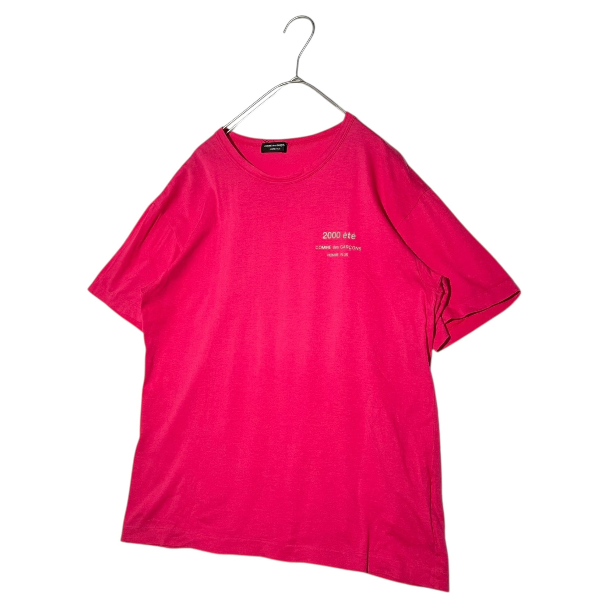 COMME des GARCONS HOMME PLUS(コムデギャルソンオムプリュス) 00SS Chest One Point Logo Crew Neck T-Shirt 胸 ワンポイント ロゴ クルーネック Tシャツ PT-T00310 FREE ピンク AD1999