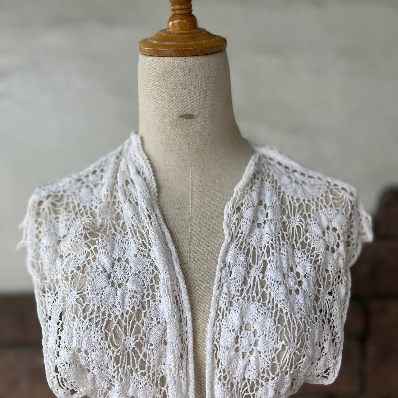 vintage(ヴィンテージ) 40’s~ lace stich short bolero レース編みのショートボレロ カーディガン 表記無し(Mサイズ程度) ホワイト
