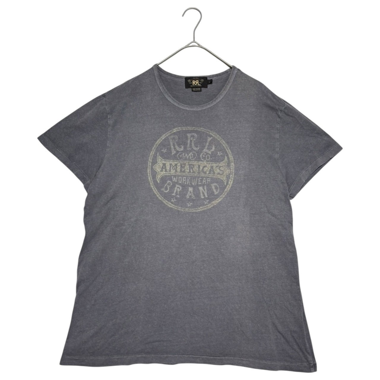 RRL(ダブルアールエル) Circle Logo Crew Neck T-Shirt サークル ロゴ クルーネック Tシャツ MNRRTSHM1N00079 L ネイビー