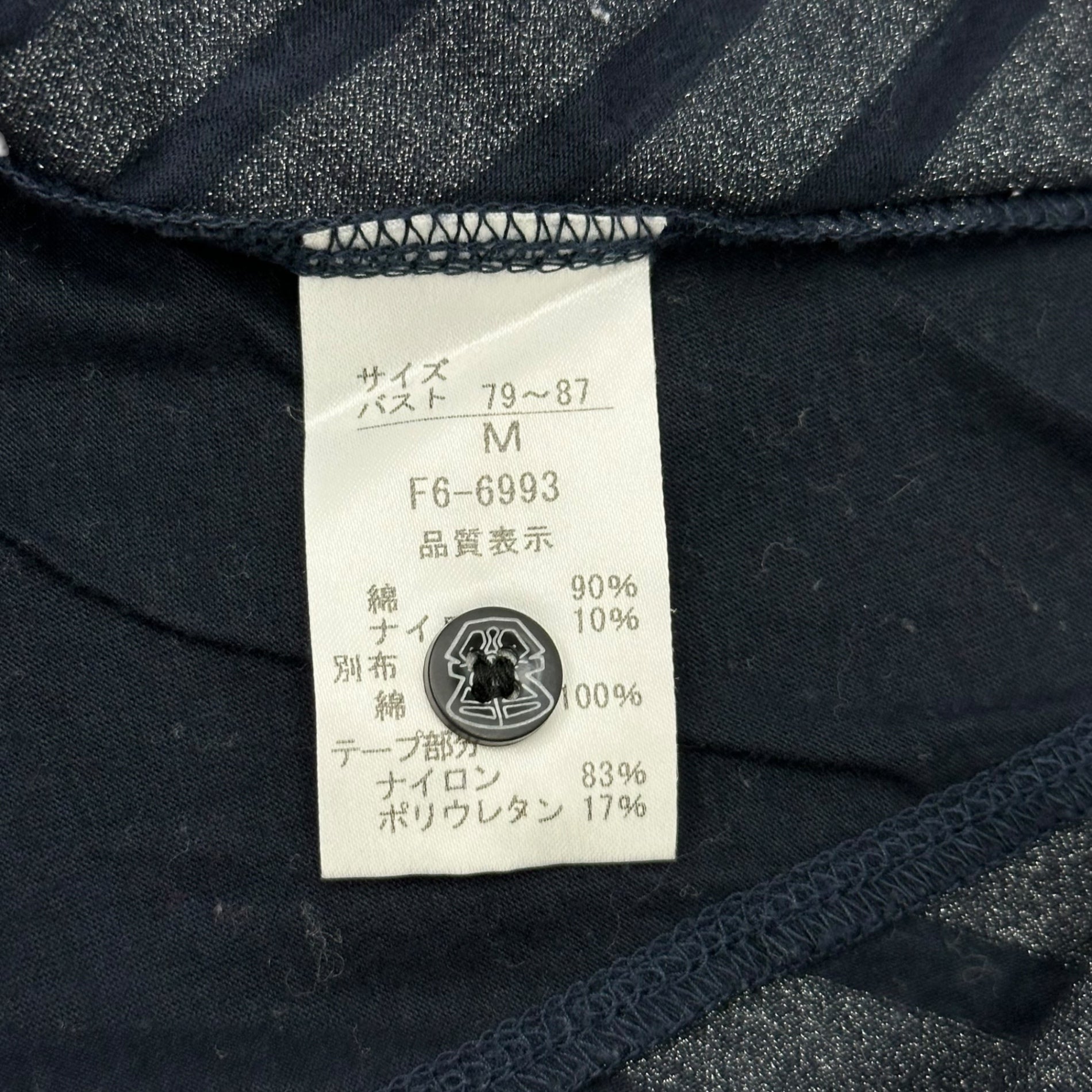 MARITHE FRANCOIS GIRBAUD(マリテフランソワジルボー) 00's Border Different Fabric Docking Cardigan ボーダー 異素材 ドッキング カーディガン Y2K M ネイビー