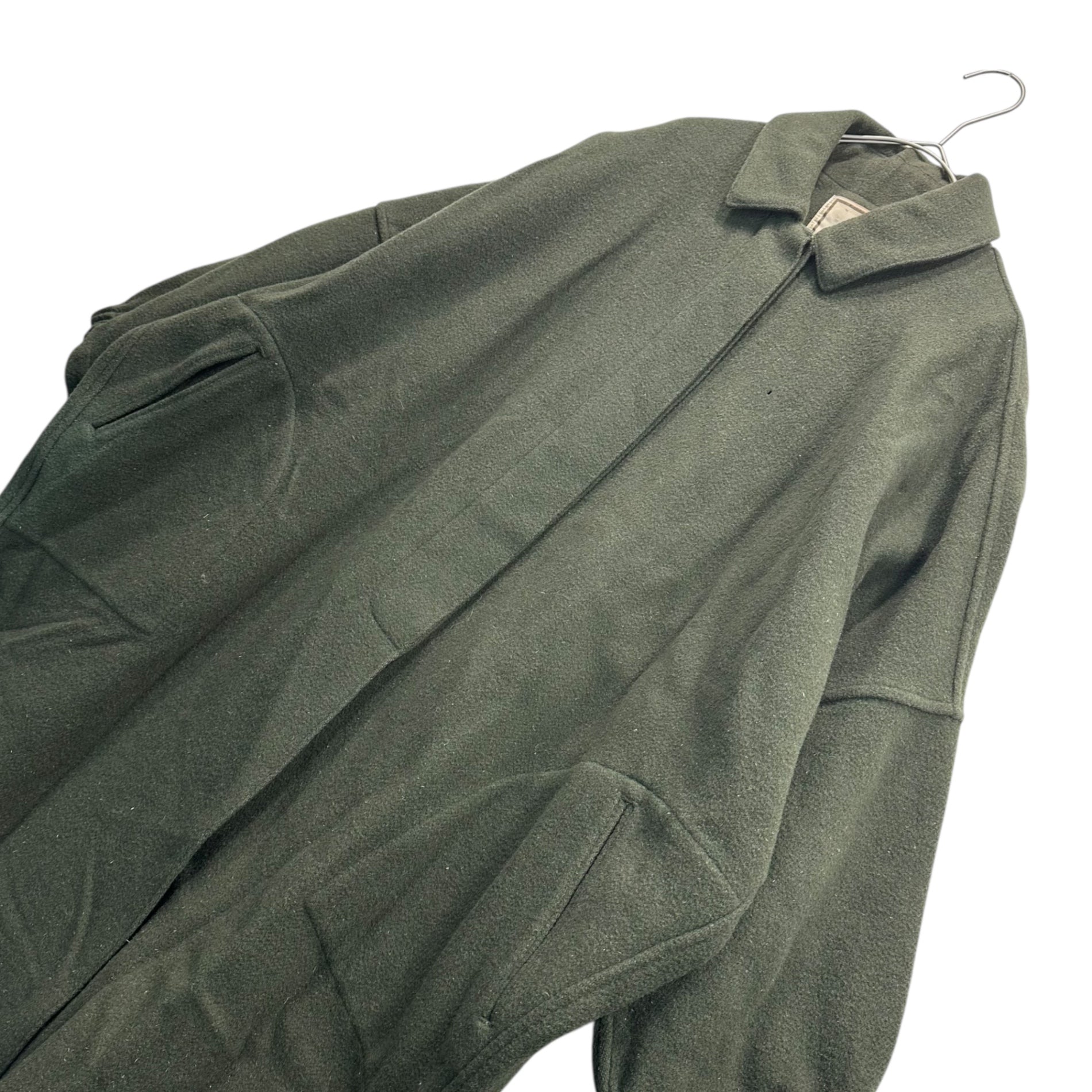 Y's(ワイズ) 70's Wool Melton Wide Stand Collar Coat ウール メルトン ワイド ステンカラー コート 9(M程度) オリーブ 70年代 ヴィンテージ アーカイブ