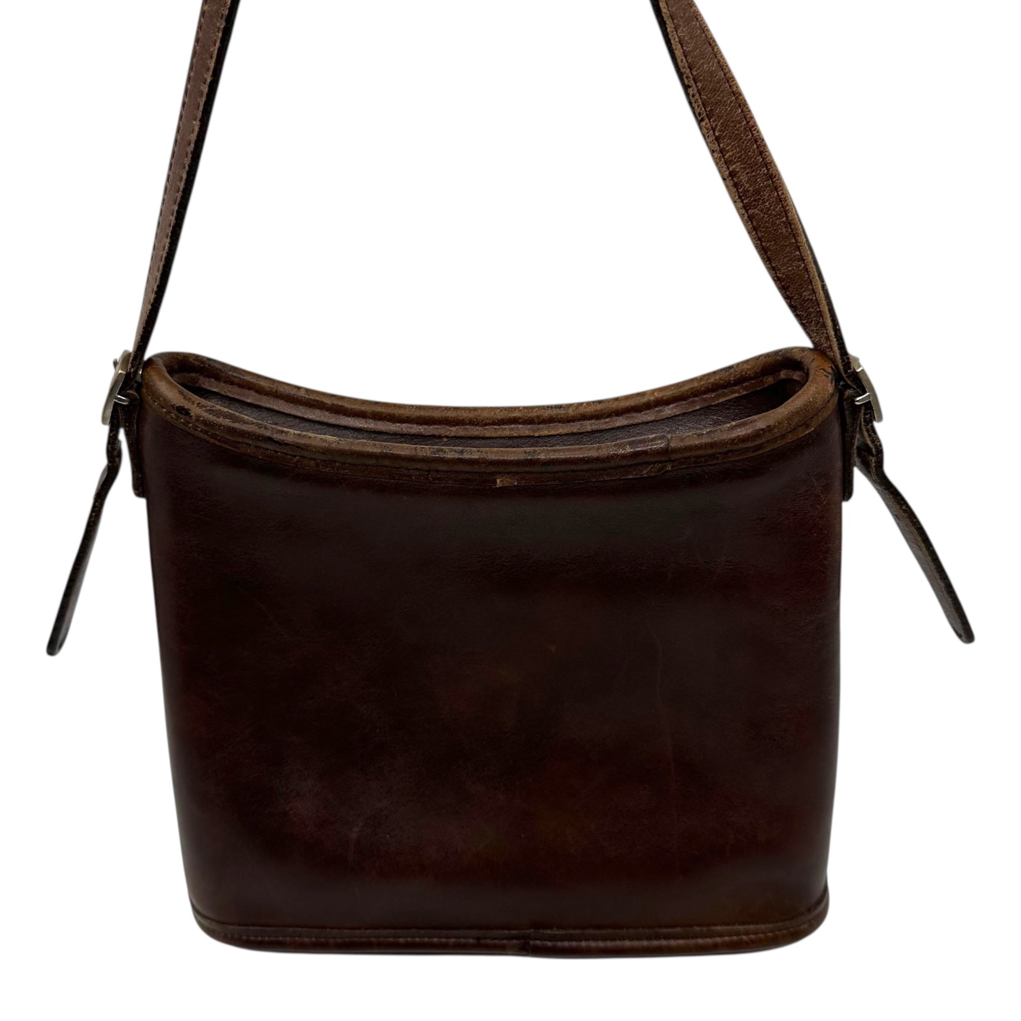 OLD COACH(オールドコーチ) Vintage Leather Shoulder Succotch Bag ヴィンテージ レザー ショルダー サコッシュ バッグ ダークブラウン