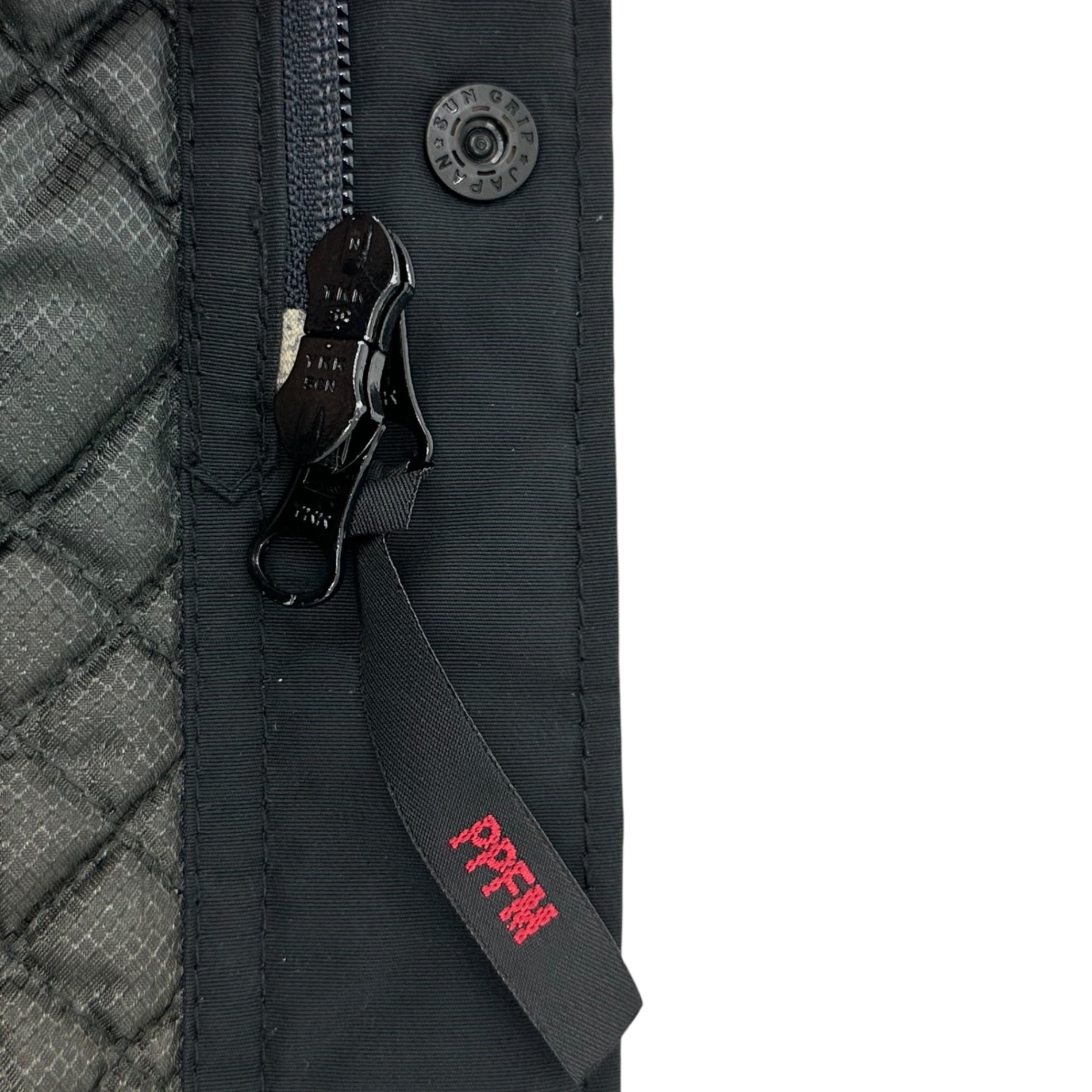 PPFM(ピーピーエフエム) 00's Vintage Multifunctional Nylon Tech Interior Quilted Tactical Jacket 00年代 ヴィンテージ 多機能 ナイロン テック 内側 キルティング タクティカル ジャケット 35-02MS07 M ブラック 2002年発売品 コヨーテファー付属