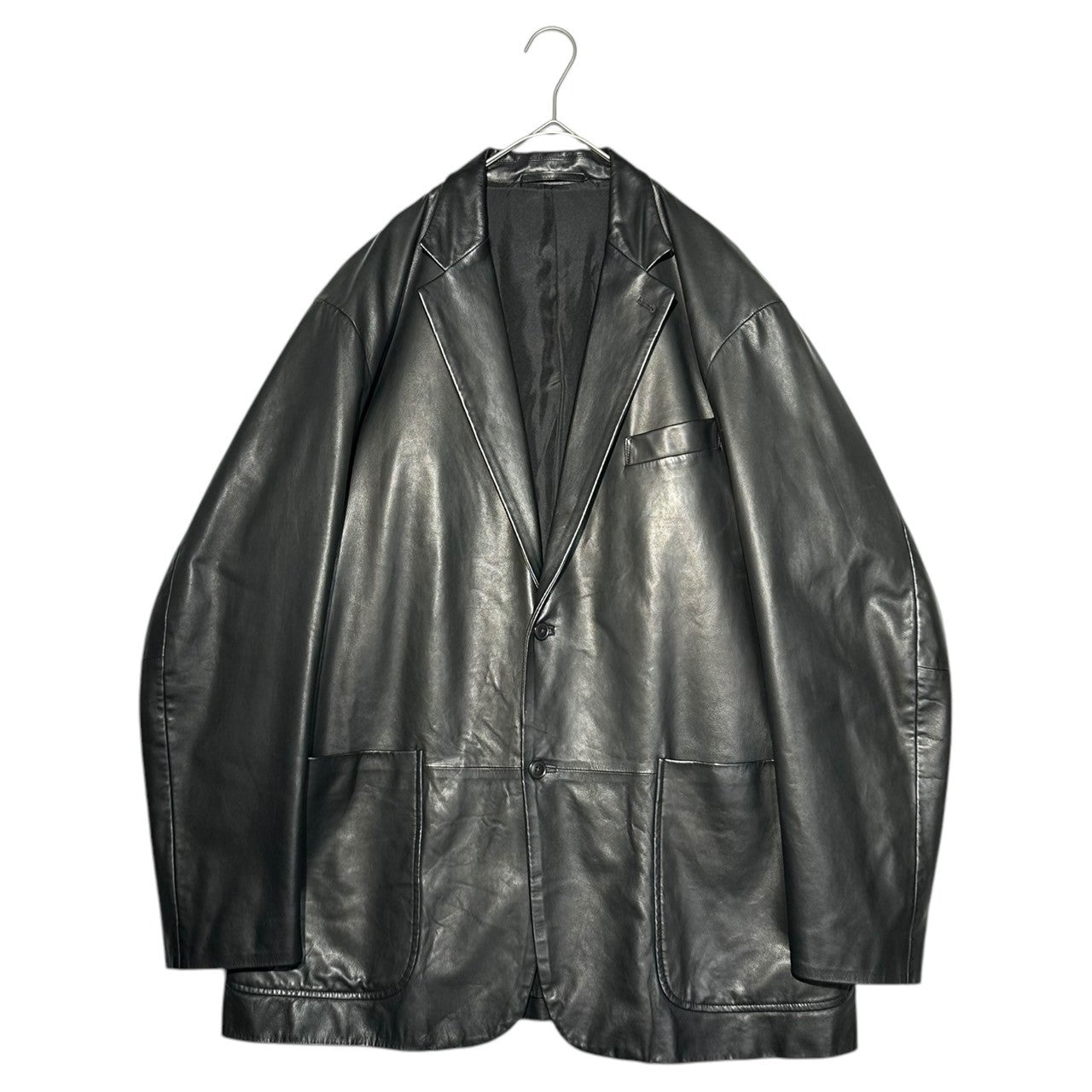 COMOLI(コモリ) 23AW Sheepskin 2B Jacket シープスキン 2B ジャケット Y03-01021 3 ブラック ラムレザー テーラード