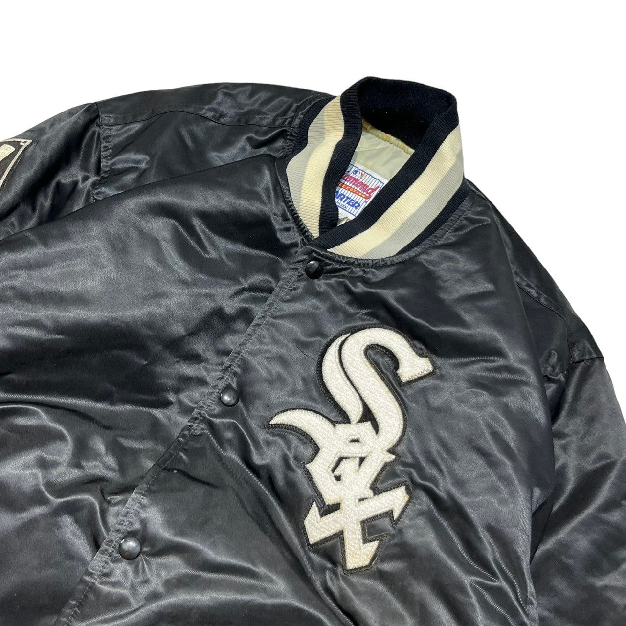 STARTER(スターター) white sox stadium jacket ホワイトソックス スタジャン L ブラック×ホワイト