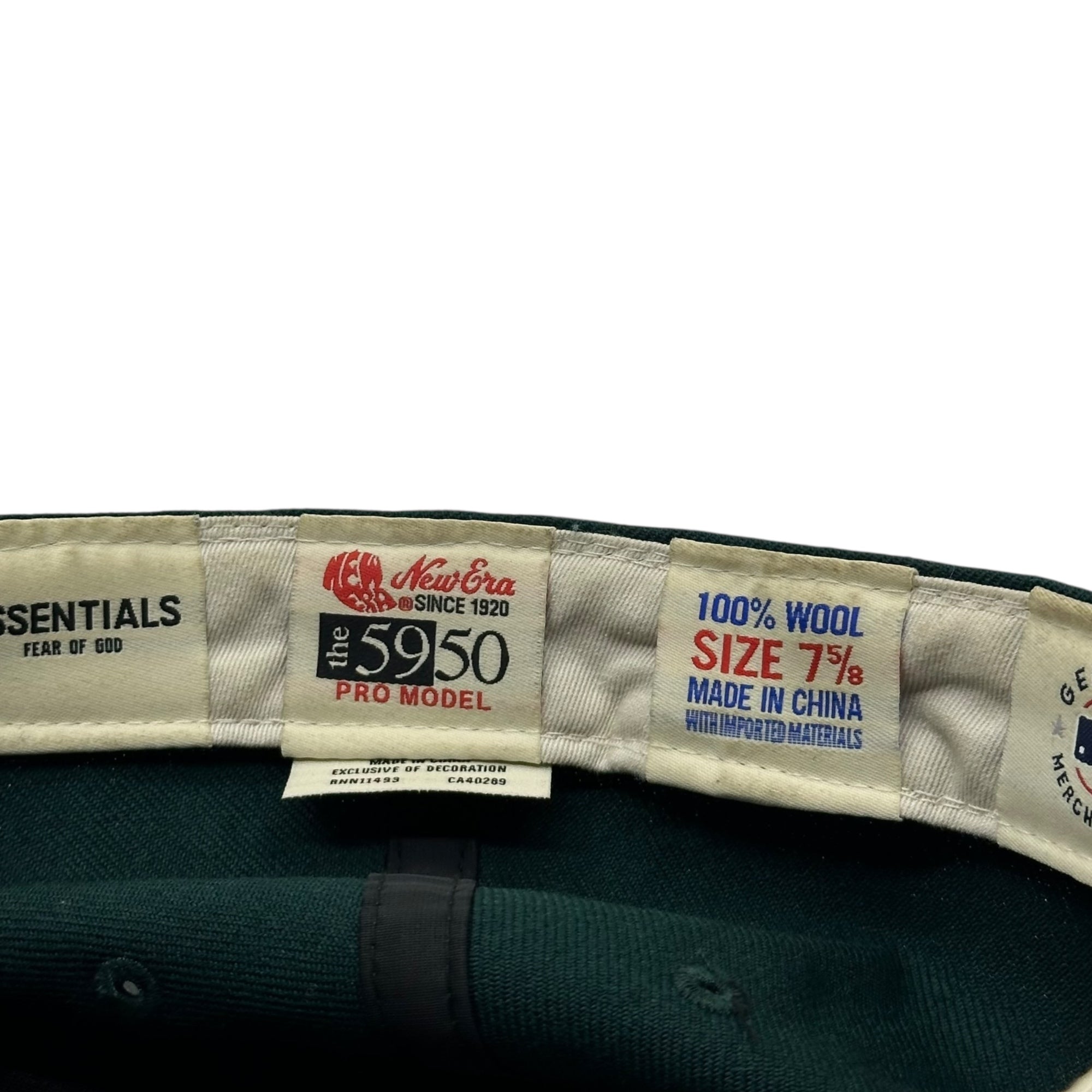 NEW ERA×ESSENTIALS(ニューエラ×エッセンシャルズ) 59FIFTY F LOGO Fitted Cap コラボ ロゴ ベースボール キャップ グリーン