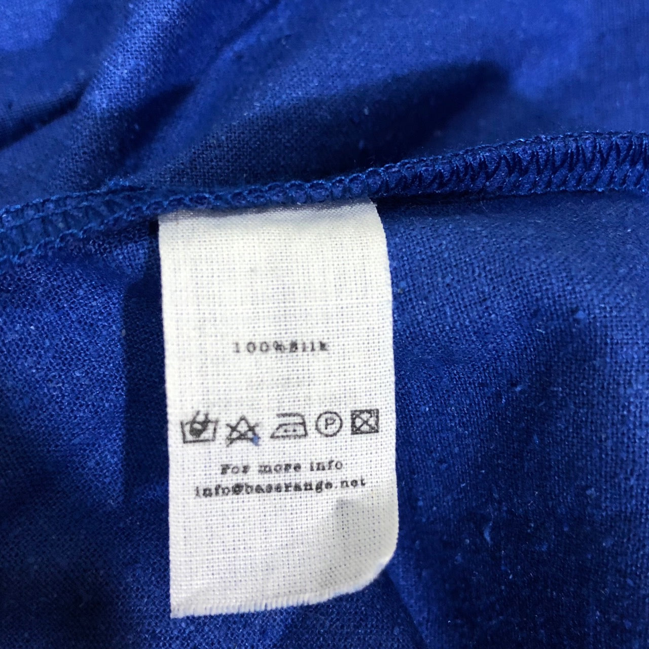 BASERANGE(ベースレンジ) HONDA DRESS RAW SILK/ピリング加工シルクワンピース S(M~Lサイズ程度) ブルー