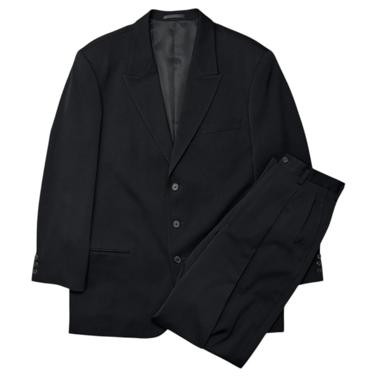 Y's for men(ワイズフォーメン) 1991AW Wool 3B Set-Up ウール 3B テーラード ジャケット セットアップ スーツ MM-J08-106 M ブラック 90年代 90's