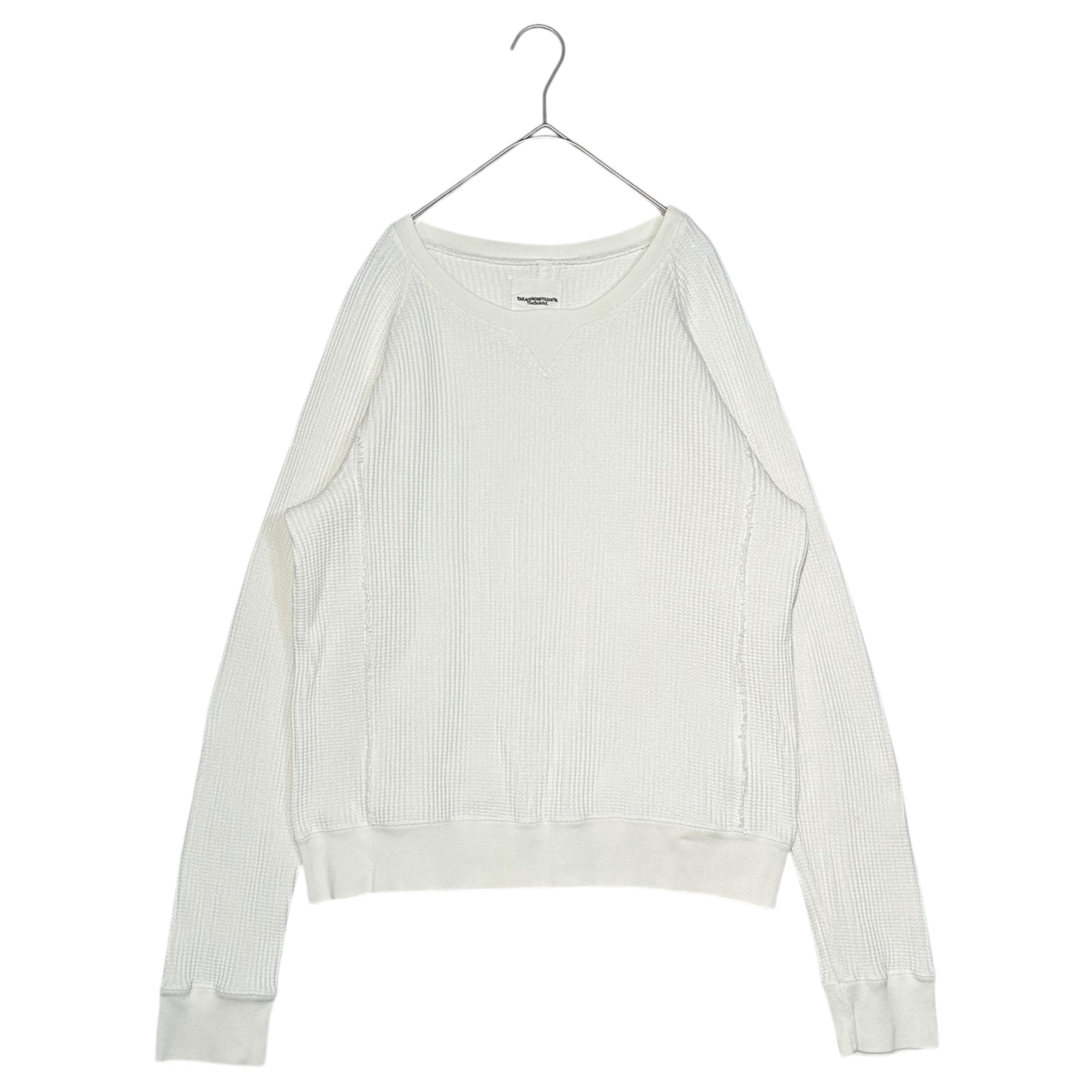 TAKAHIRO MIYASHITA The Soloist.(タカヒロミヤシタザソロイスト) Front V Thermal L/S Tee 前V サーマル 長袖 カットソー 0001bAW15 46 ホワイト