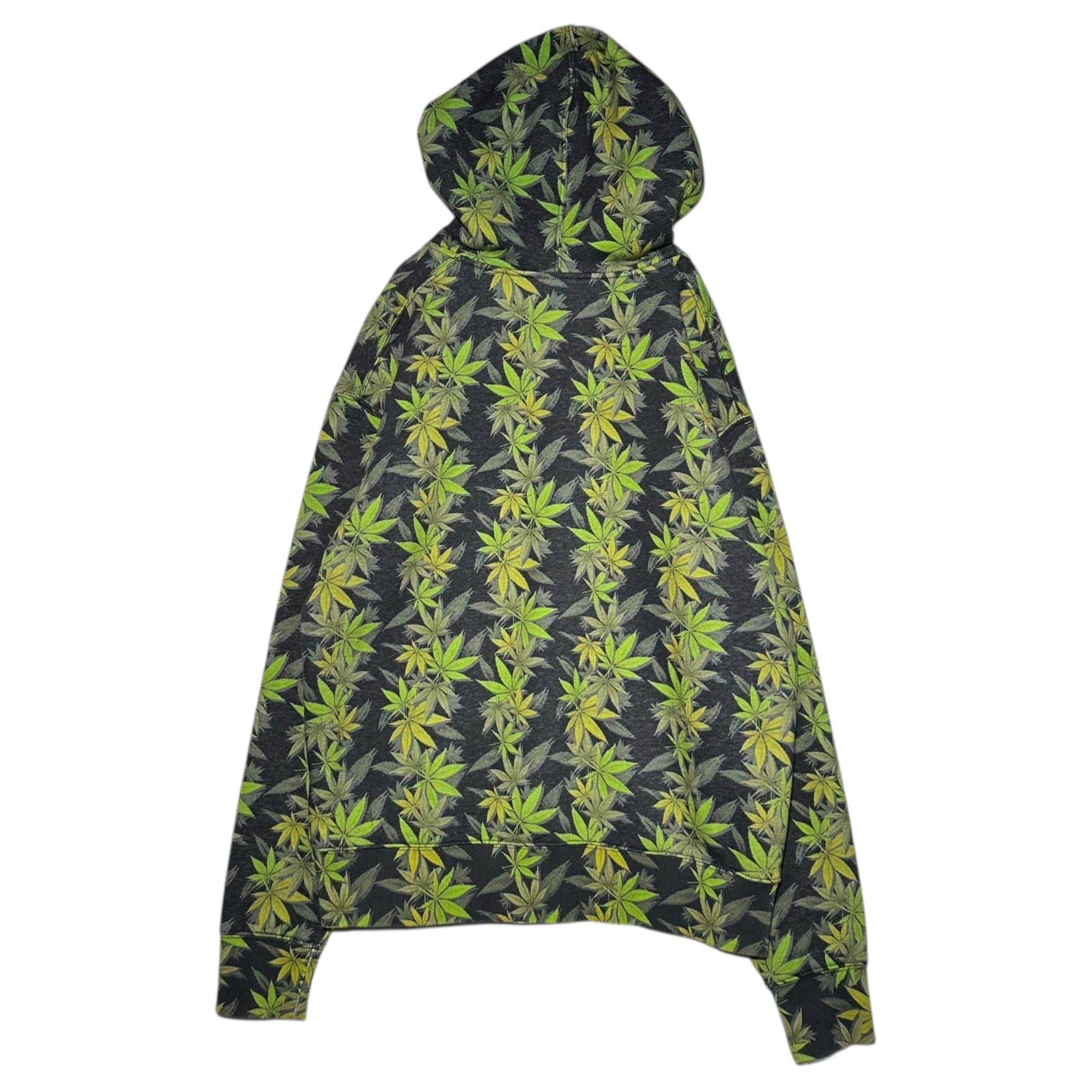 SUPREME×THE NORTH FACE(シュプリーム×ノースフェイス) 23AW Leaf Hooded P/O Sweat Shirt 総柄 リーフ プルオーバー パーカー NT52301I S ブラック×グリーン 23FW