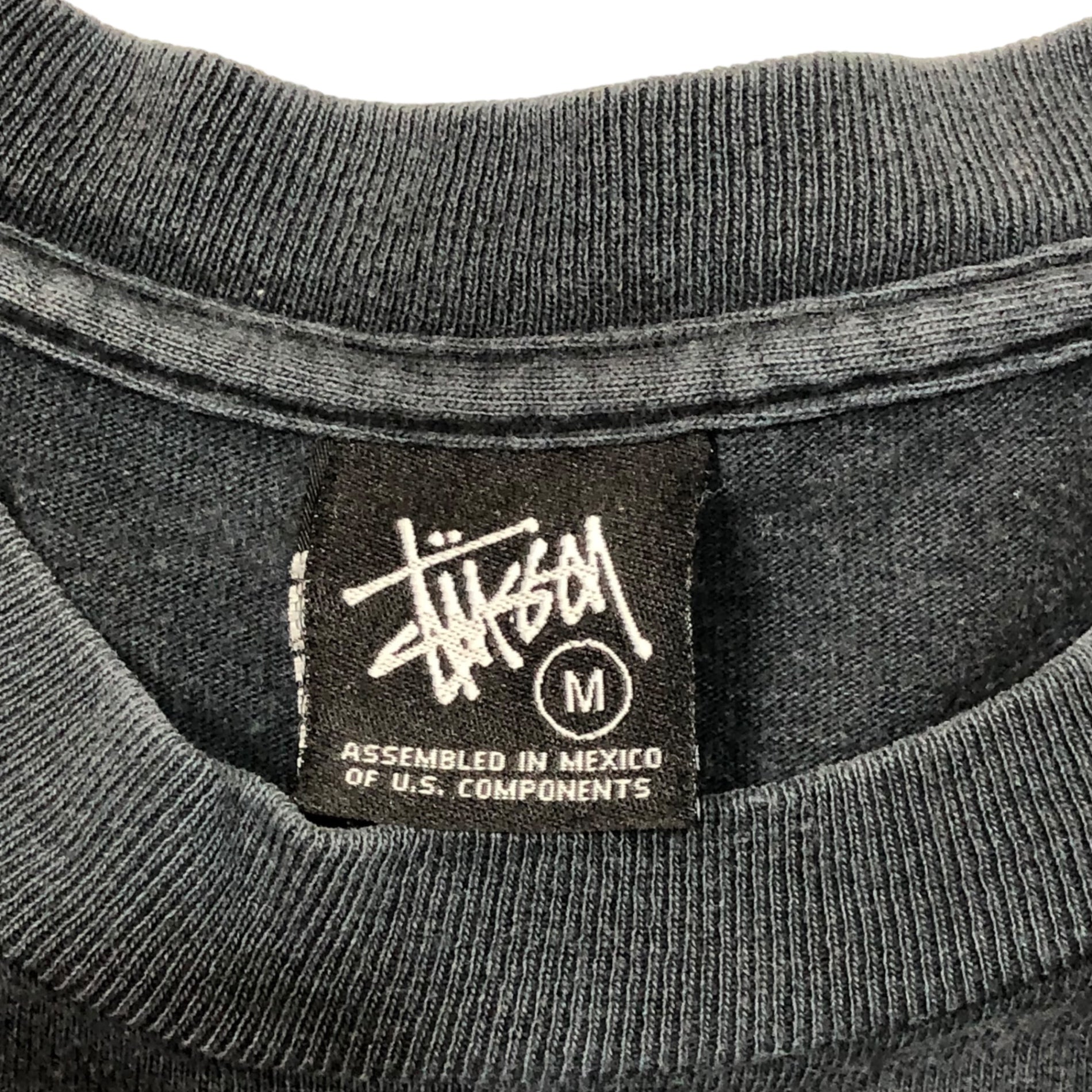 STUSSY(ステューシー) 00's dot print skull Tシャツ ドットプリント スカル SIZE M ブラック OLD STUSSY