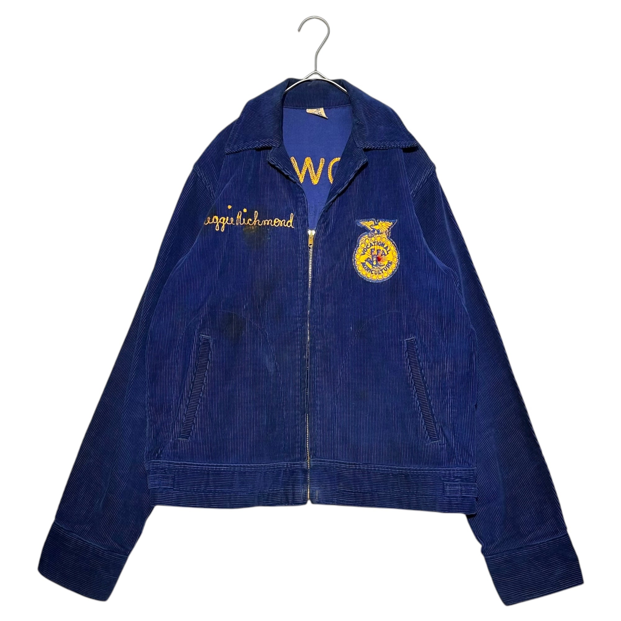 FUTURE FARMERS(フューチャーファーマーズ) 60's~70's "IOWA" FFA farmer's jacket アイオワ州 ヴィンテージ ファーマーズ ジャケット 40(L程度) ブルー 60年代~70年代 TALONジップ ブルゾン