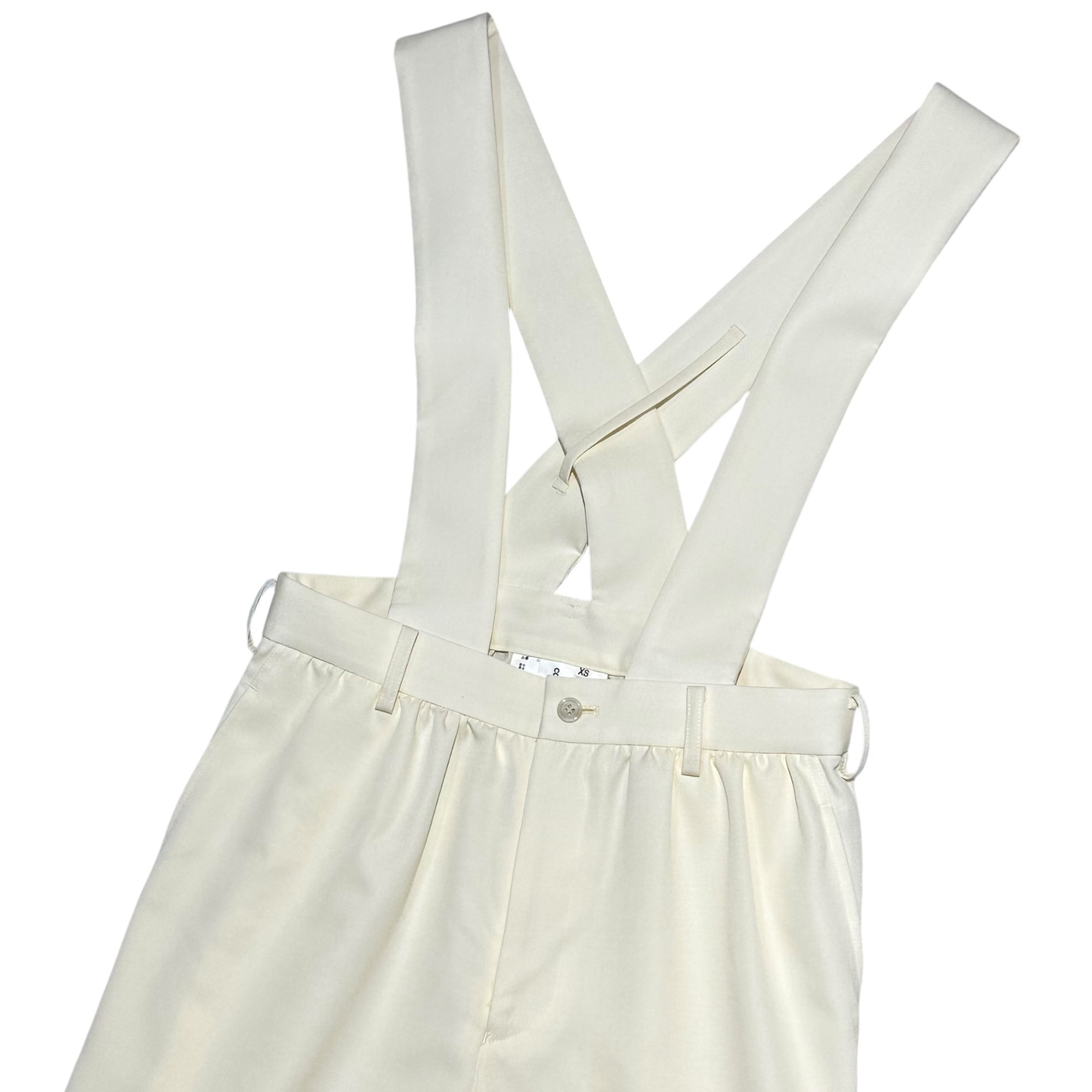 COMME des GARCONS Girl(コムデギャルソンガール) 23SS Suspender Shorts 吊り ショート パンツ NK-U002 XS アイボリー ハーフ サロペット サスペンダー