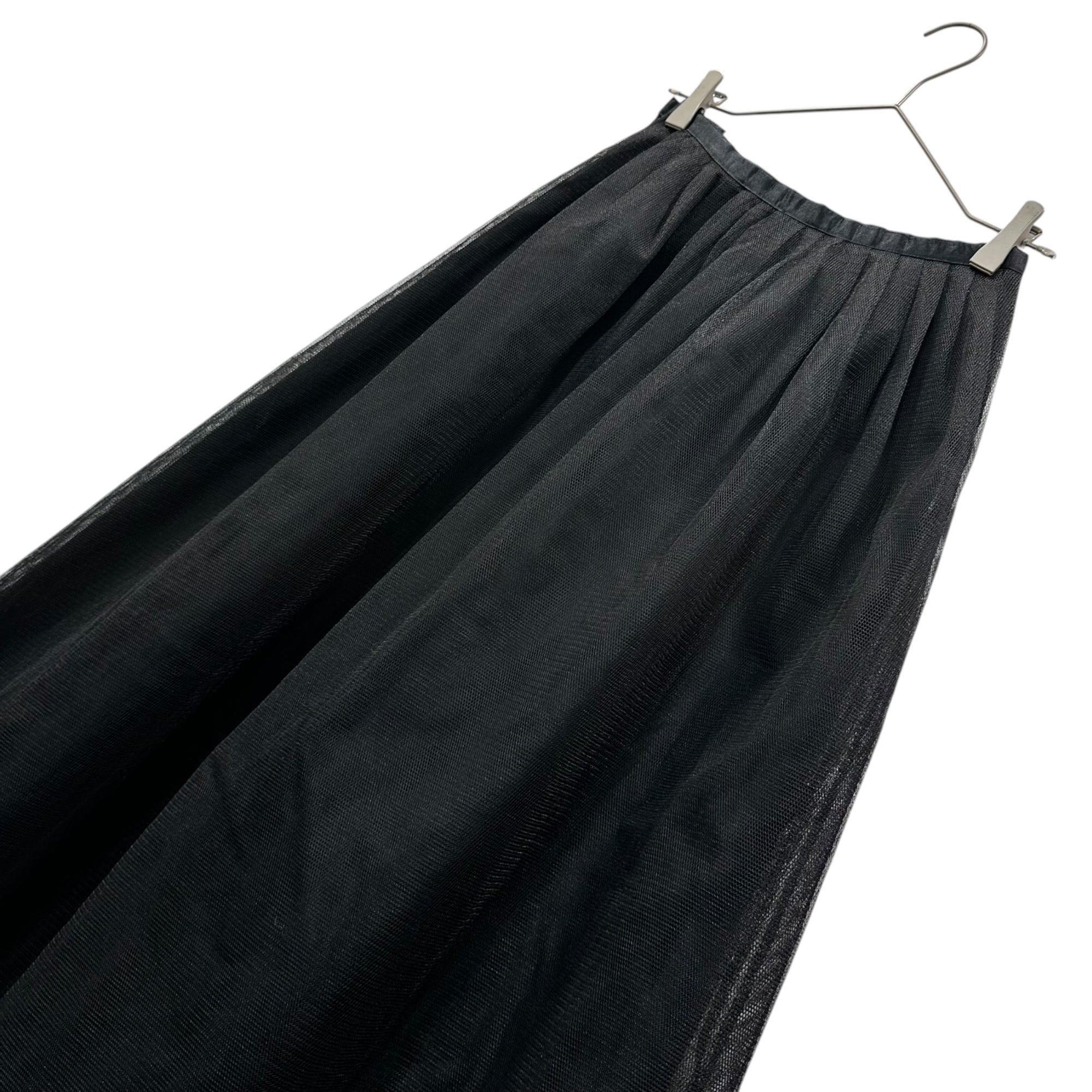 VINTAGE(ヴィンテージ) tulle fulled long volume skirt チュールのボリューム感たっぷりのロングスカート 表記なし(S~M程度) ブラック