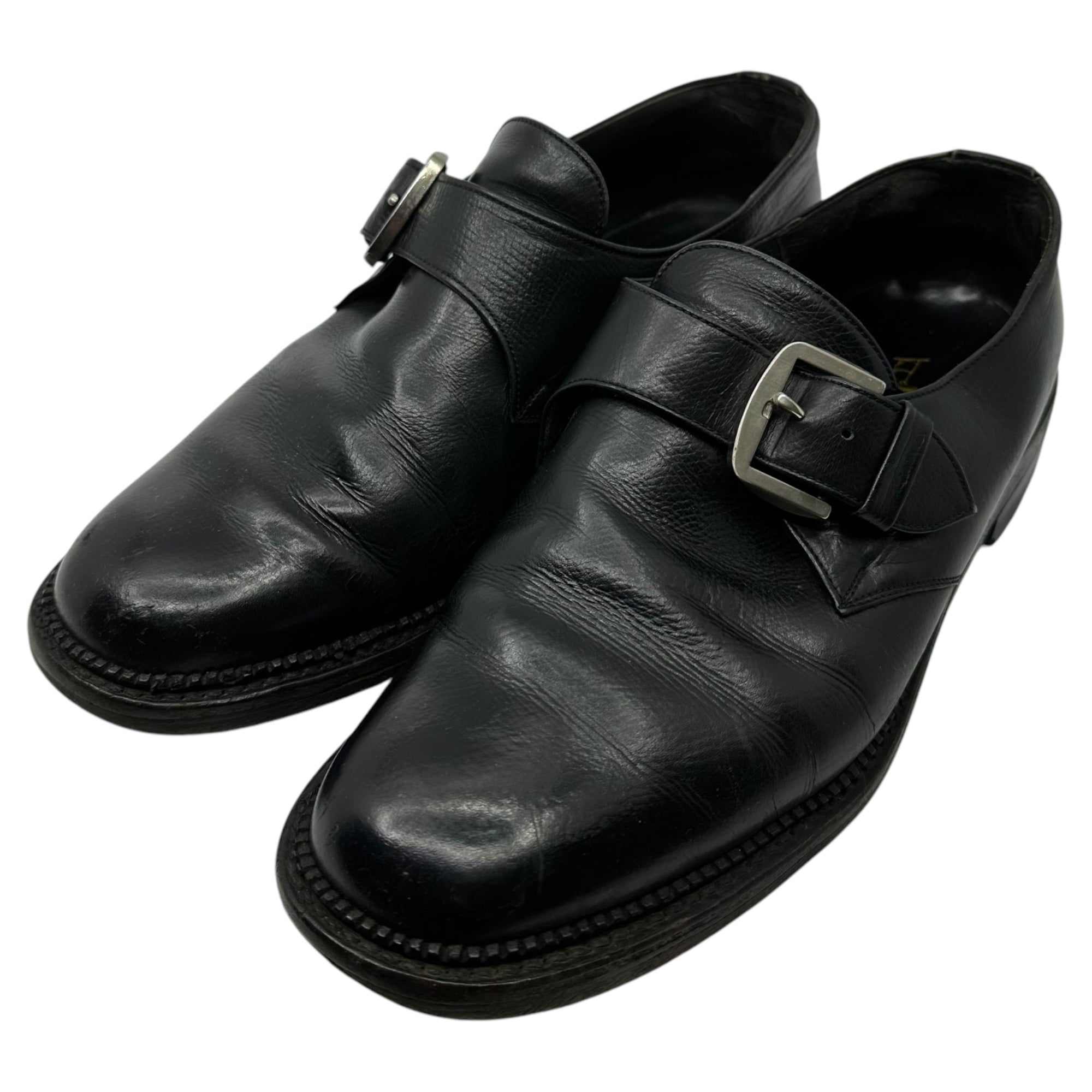 REGAL(リーガル) Single monk-strap leather shoes シングル モンク ストラップ レザー シューズ TI2321 25EE(25cm) ブラック 革靴 ドレス