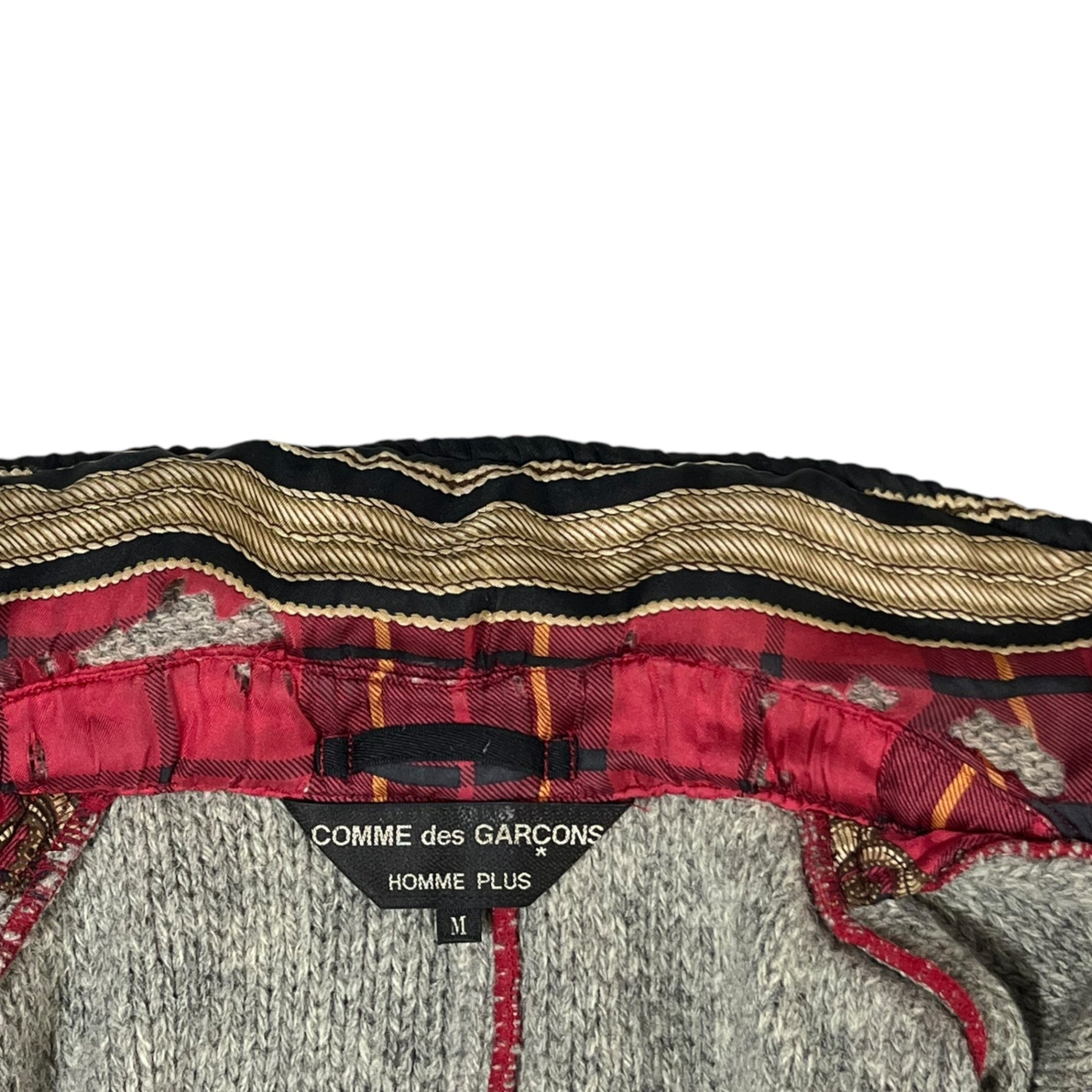 COMME des GARCONS HOMME PLUS(コムデギャルソンオムプリュス) 99AW Souvenir Kitsch scarf zip up blouson スカーフ ジップ アップ ブルゾン PJ-04096M M レッド×ブラック AD1999 アーカイブ ジャケット