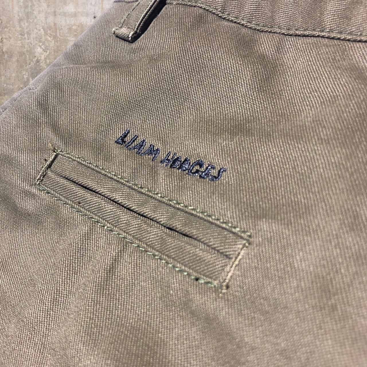 LIAM HODGES(リアムホッジス) パッチワークワイドカーゴショーツ ワイドパンツ バギーパンツ 32 カーキ