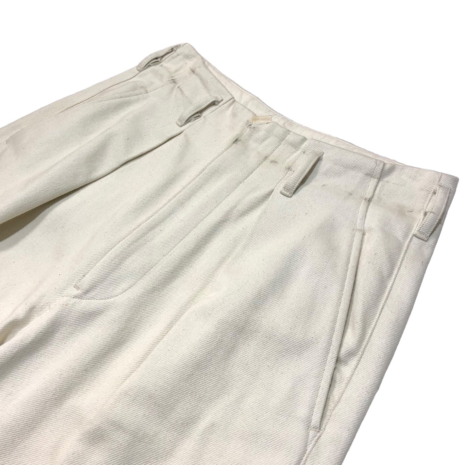 saby(サバイ) TUCK BAGGY - 11.5oz Bingo Denim - タック バギー デニム パンツ B-31820 1(S) オフホワイト 切りっぱなしデザイン