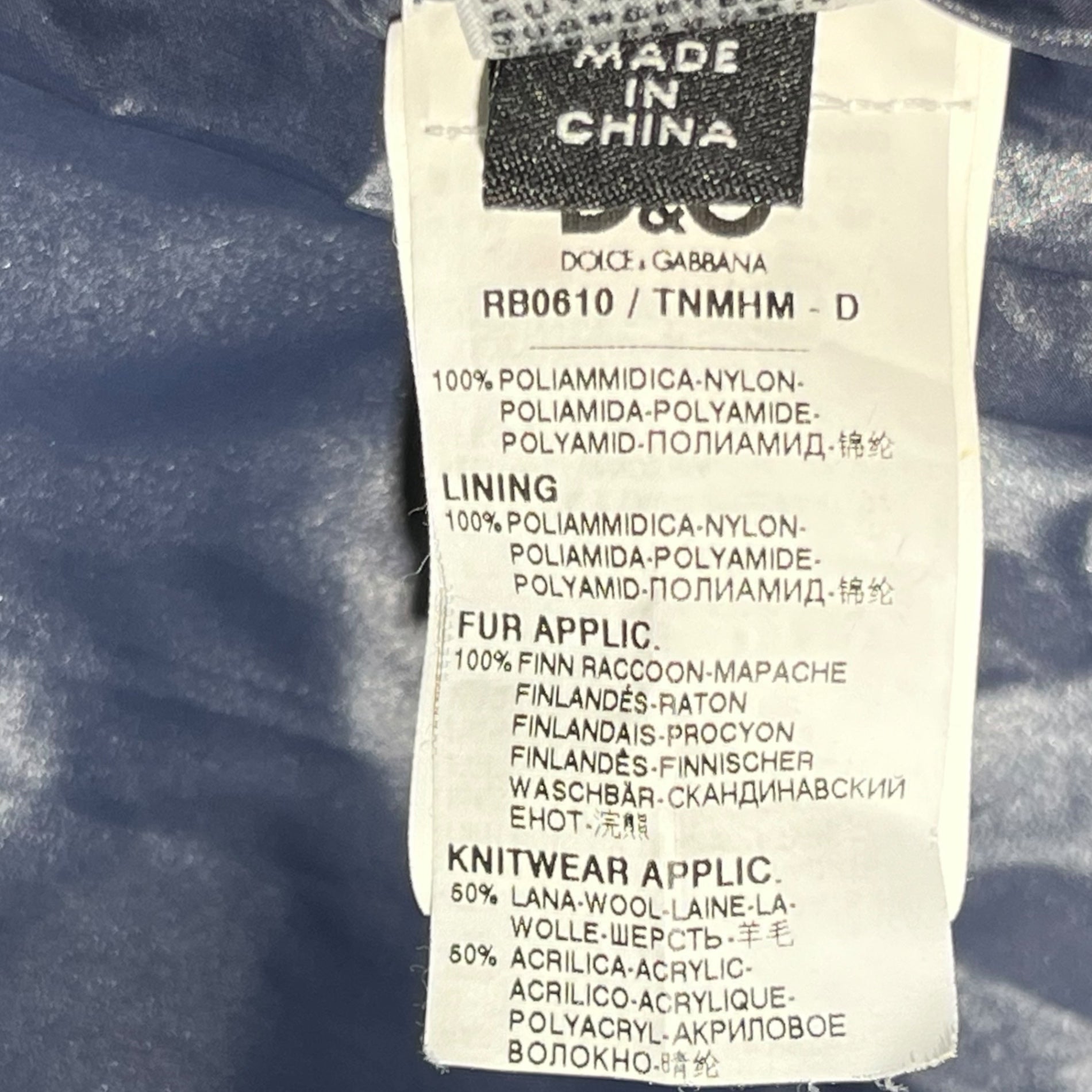 DOLCE&GABBANA(ドルチェ&ガッバーナドルガバ) 00's Union Jack Hoodie Fur Paddet Jacket ユニオンジャック フーディー ファー 中綿 ジャケット 46(M程度) レッド×ネイビー