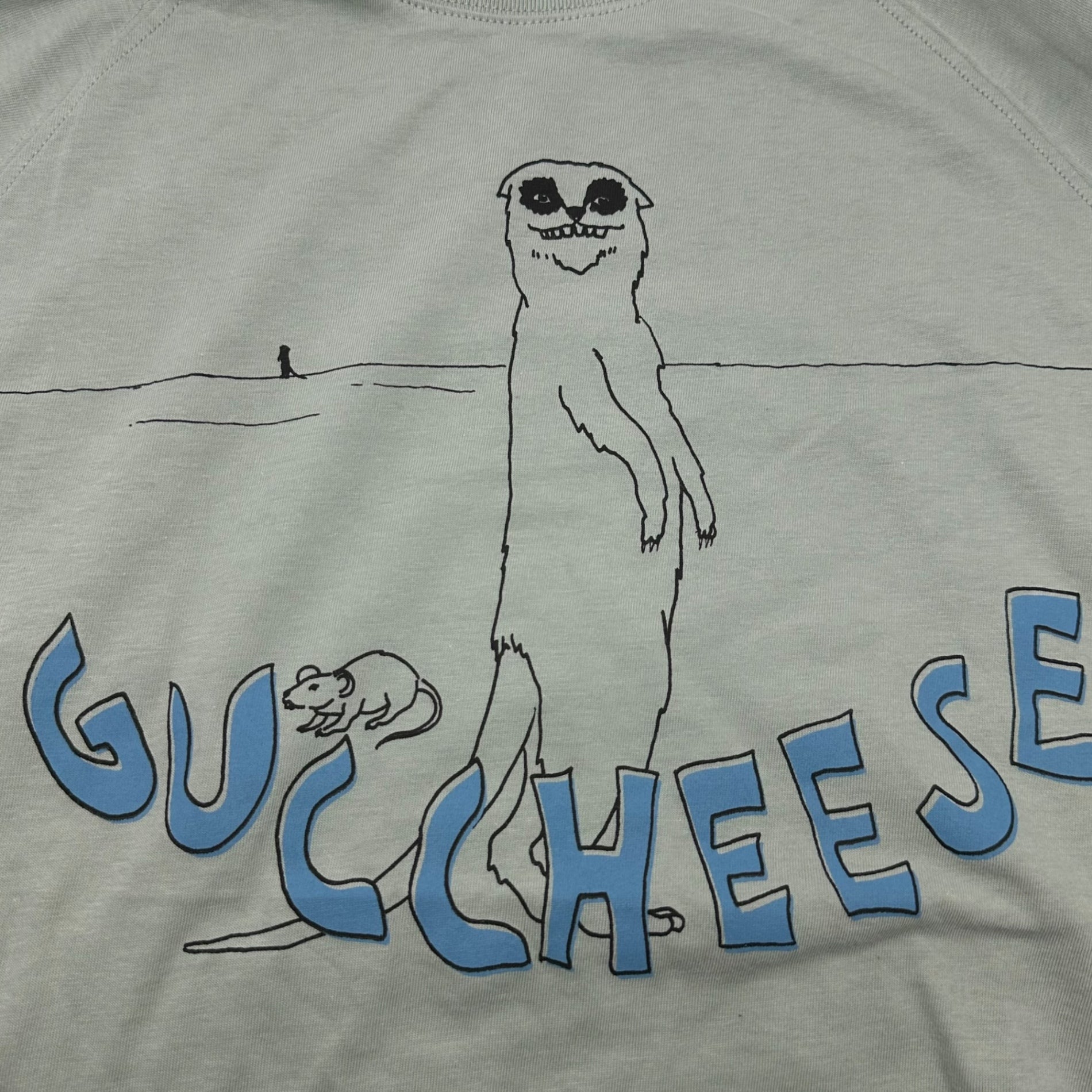 GUCCI(グッチ) Guccheese Monster Print T-Shirt in ミーヤキャット ネズミ プリント Tシャツ 575094 kids12(レディースXS程度) ミント