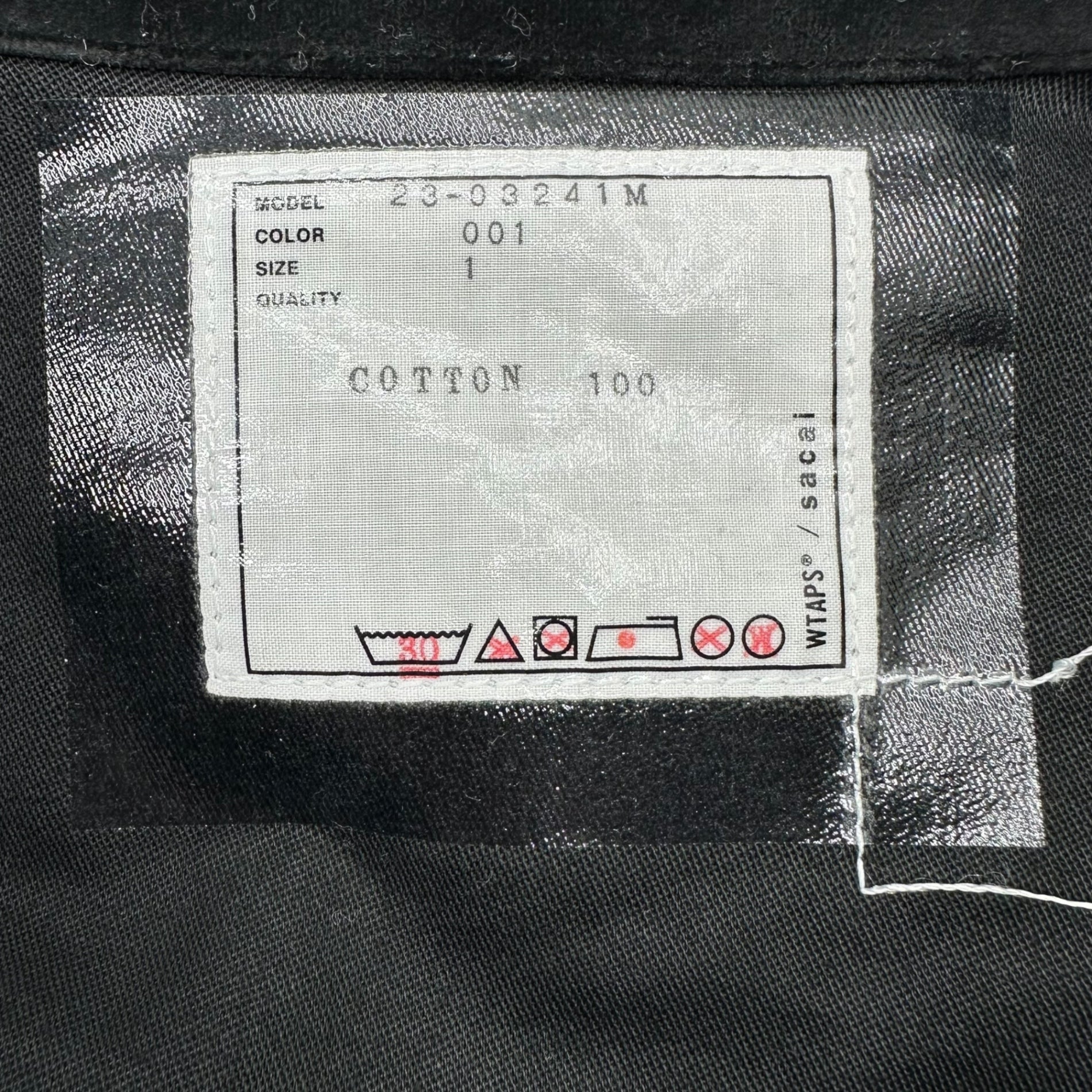 sacai × w)taps(サカイ × ダブルタップス) Mill LS 02 Shirt "Black" 23-03241M 1(S) ブラック