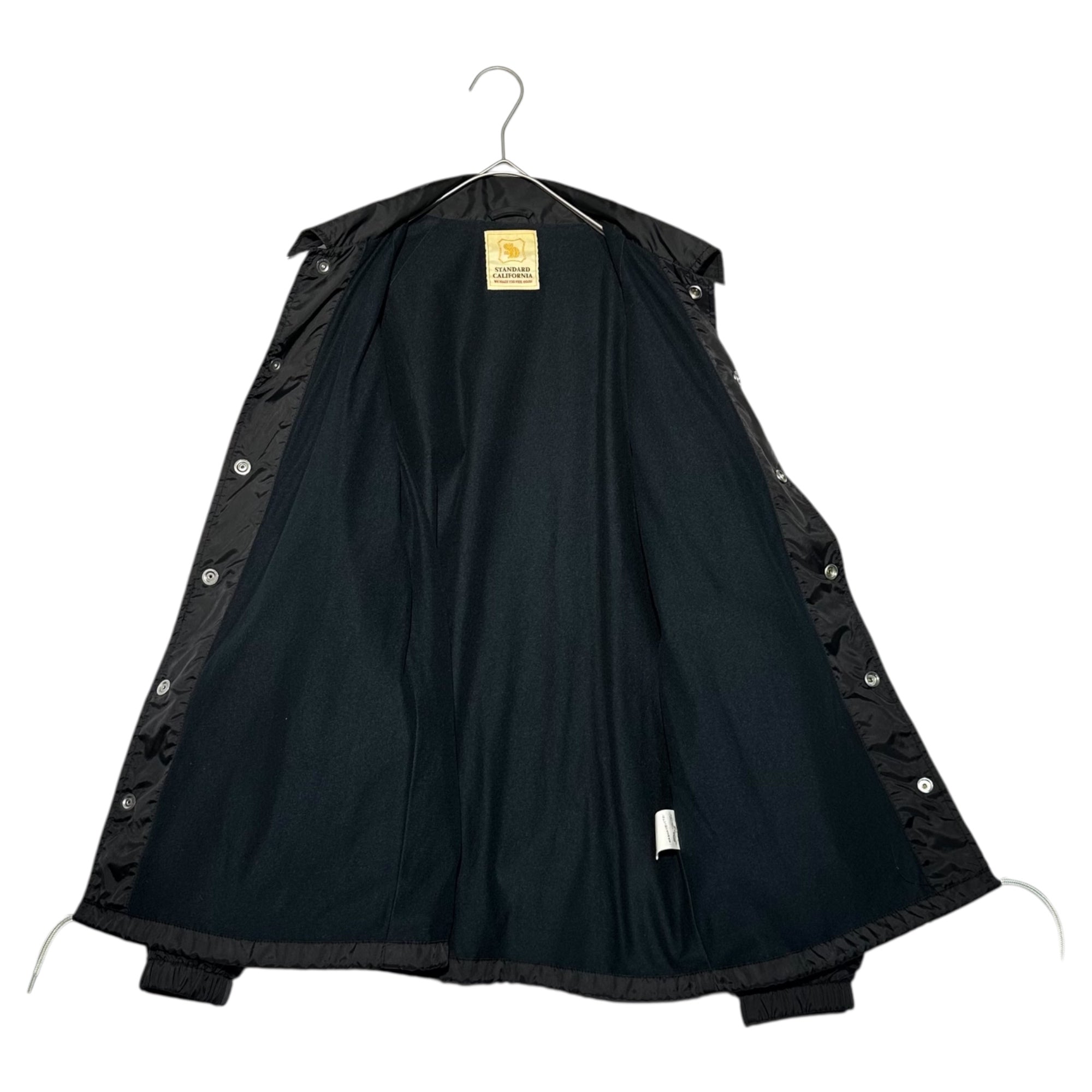 STANDARD CALIFORNIA(スタンダードカリフォルニア) Logo Patch Coach Jacket ロゴ ワッペン コーチ ジャケット S ブラック 完売品 ナイロン