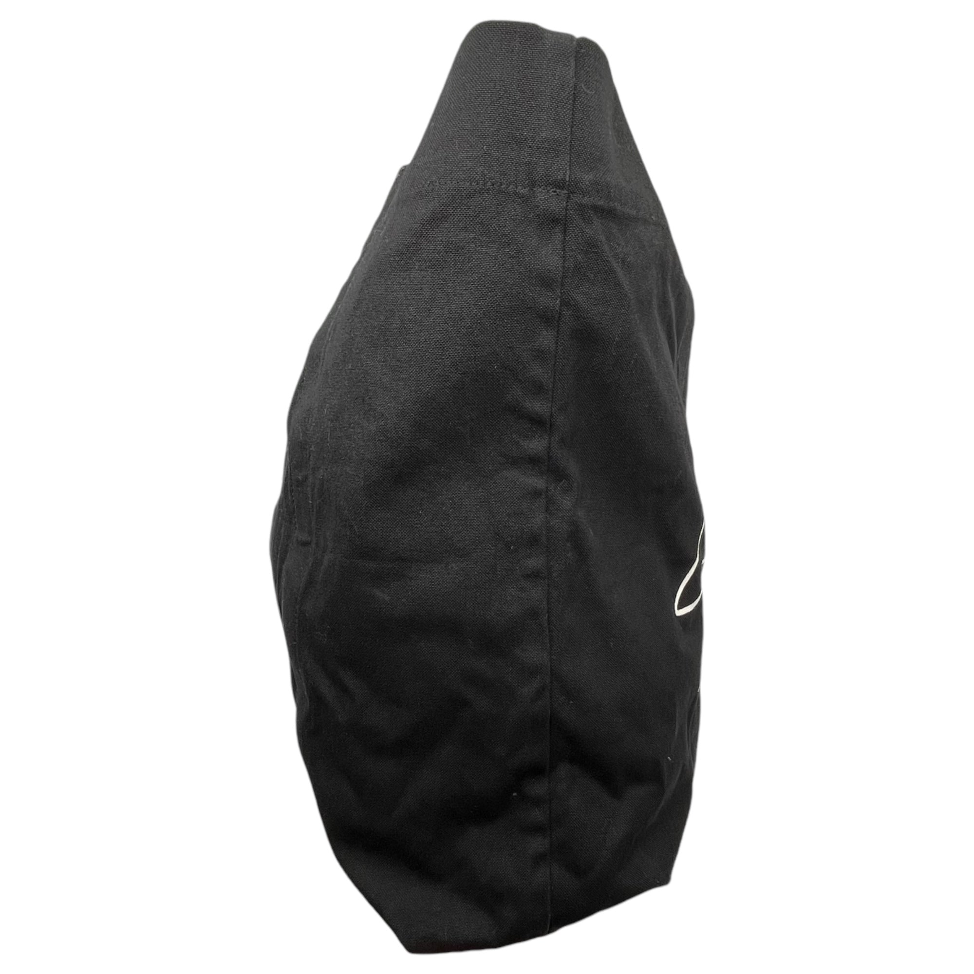 YOHJI YAMAMOTO(ヨウジヤマモト) Campus cotton tote bag キャンバス コットン ロゴ トート バッグ ブラック