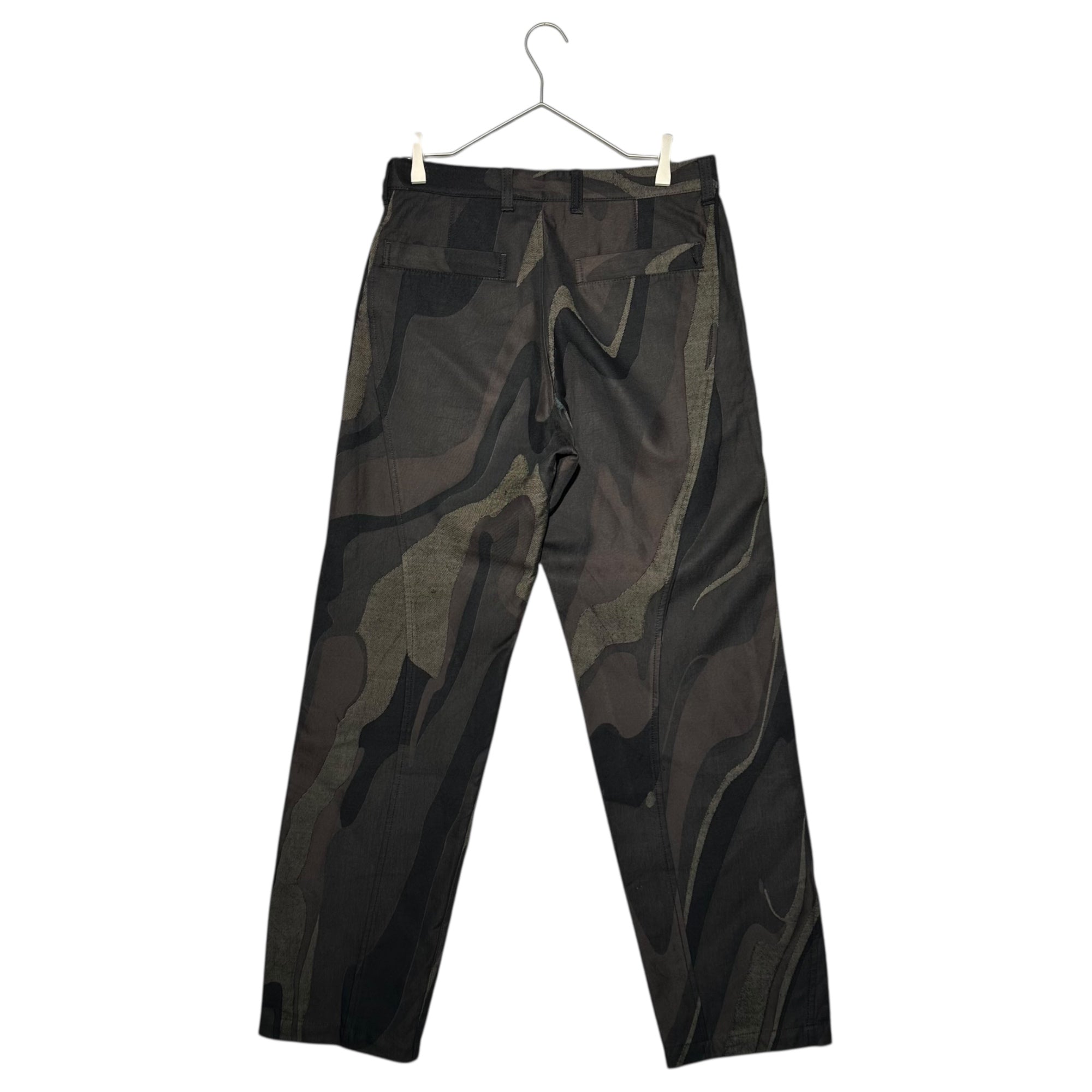 ISSEY MIYAKE(イッセイミヤケ) A-POC Geometric Pattern Straight Leg Pants エーポック 幾何学模様 ストレート パンツ ME03FF154 2(M程度) ブラック×ブラウン ウィメンズライン メンズサイズ