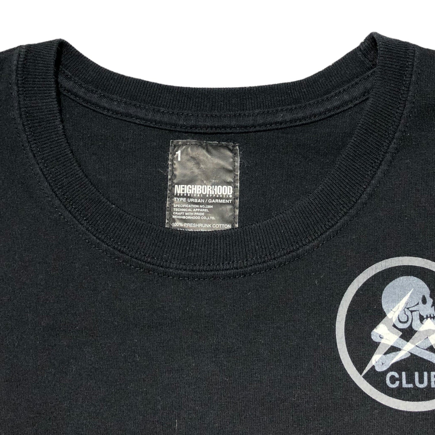 NEIGHBORHOOD × FRAGMENT DESIGN(ネイバーフッド×フラグメントデザイン) 00's patch print T-shirt ワッペンプリント Tシャツ 1(S) ブラック