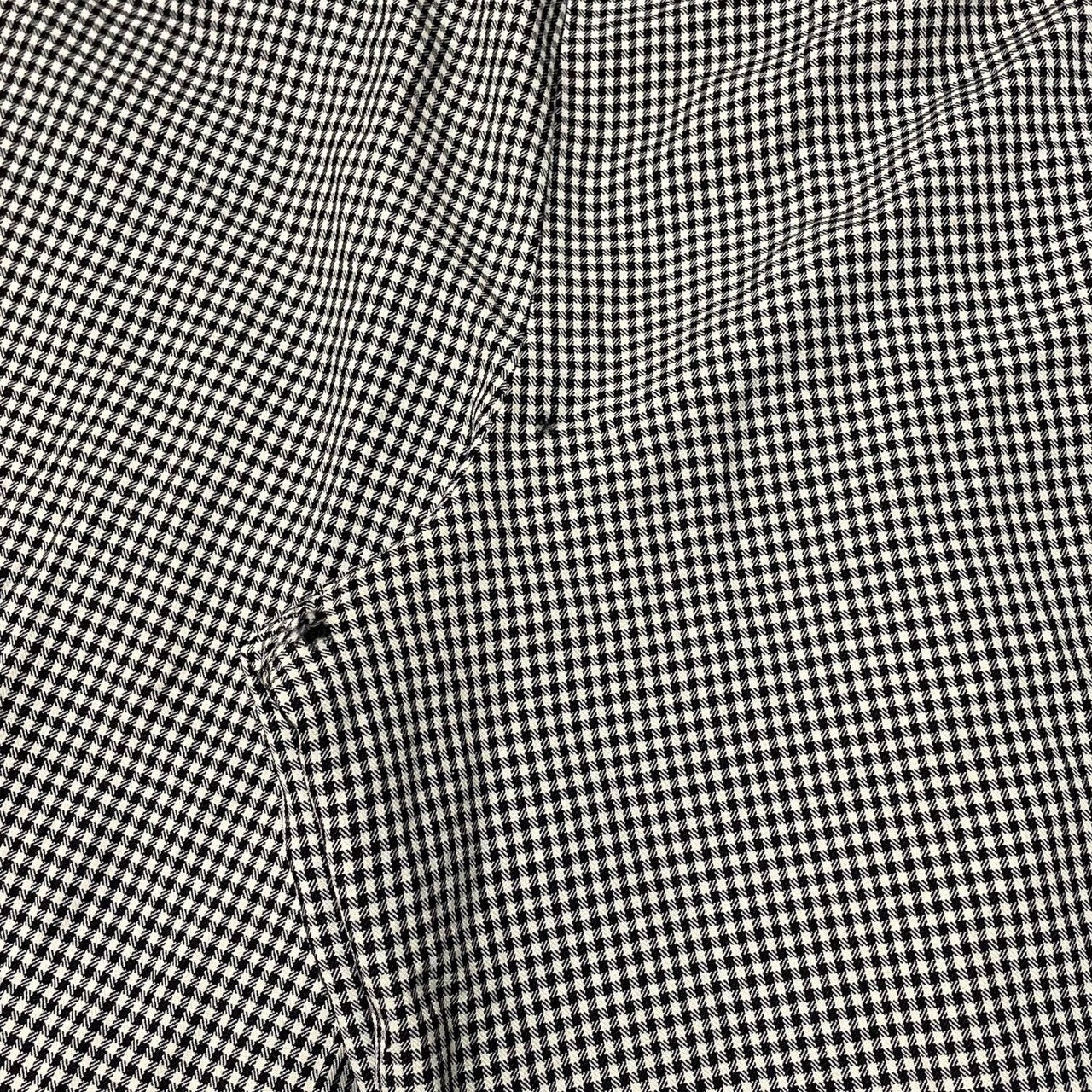 COMME des GARCONS HOMME PLUS(コムデギャルソンオムプリュス) 80's VINTAGE wide tapered check slacks ワイド テーパード チェック スラックス 川久保玲 本人期 PP-05007S SIZE S(大きめサイズ) ホワイト×ブラック AD1989 80年代ヴィンテージ 稀少品