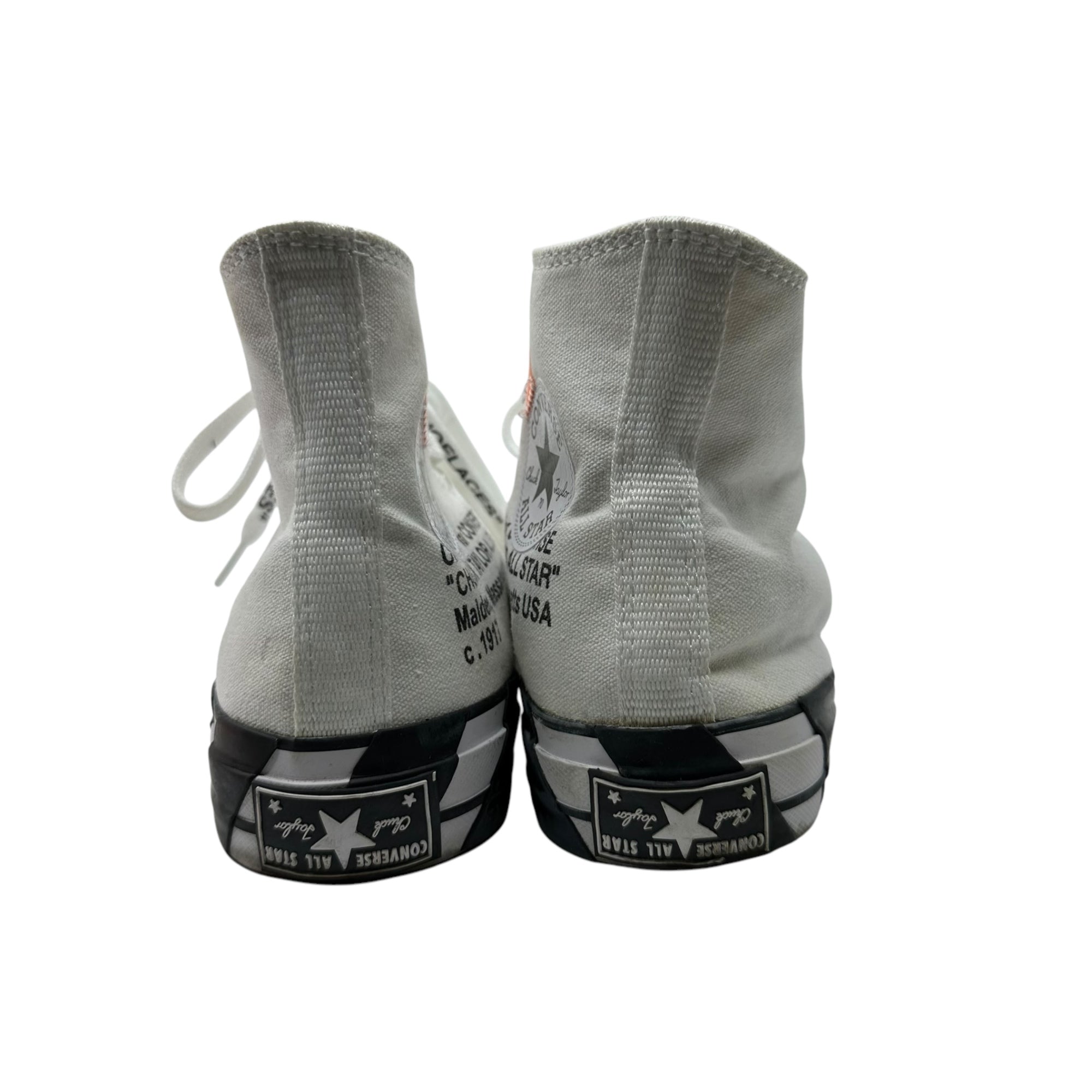 CONVERSE × OFF-WHITE(コンバース × オフホワイト) chuck taylor all star チャックテイラー オールスター スニーカー コラボ 163862C 25.5cm ホワイト×ブラック