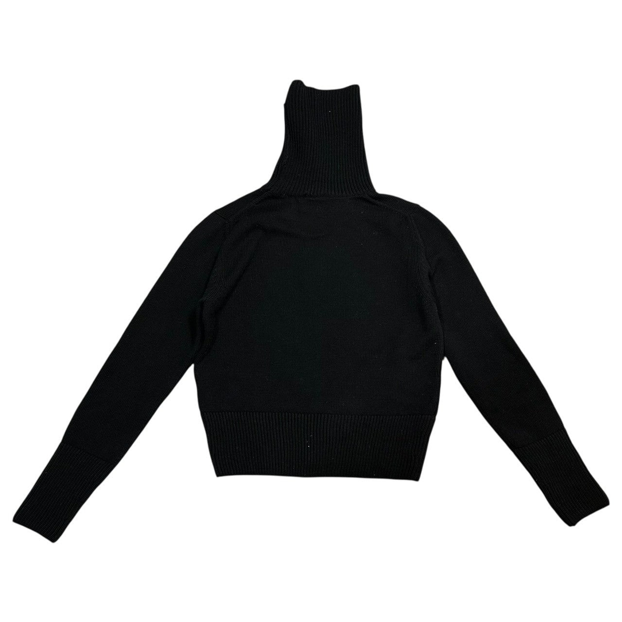 cruciani(クルチアーニ) Turtleneck Short Length Wool Knit タートルネック ショート丈 ウール ニット 42(L程度) ブラック イタリア製